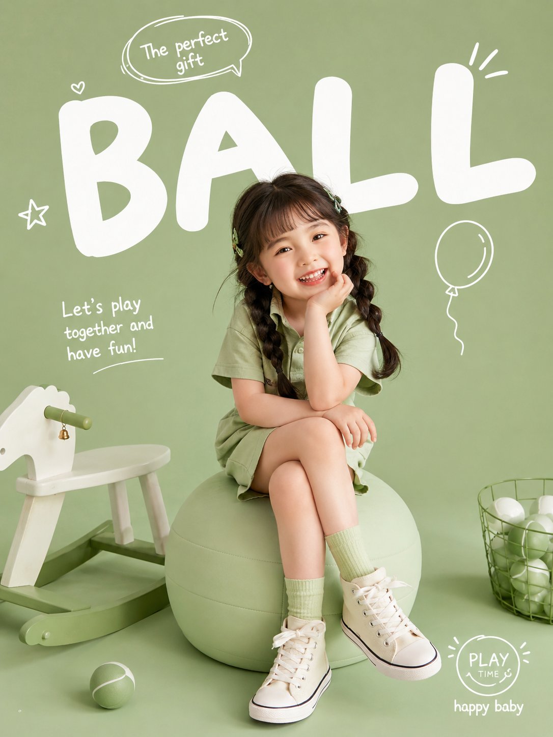 韩系俏皮童装时尚品牌画报 / Playful Kids Fashion Editorial Poster Design,人像与摄影,人像、时尚、海报,案例输出图 1