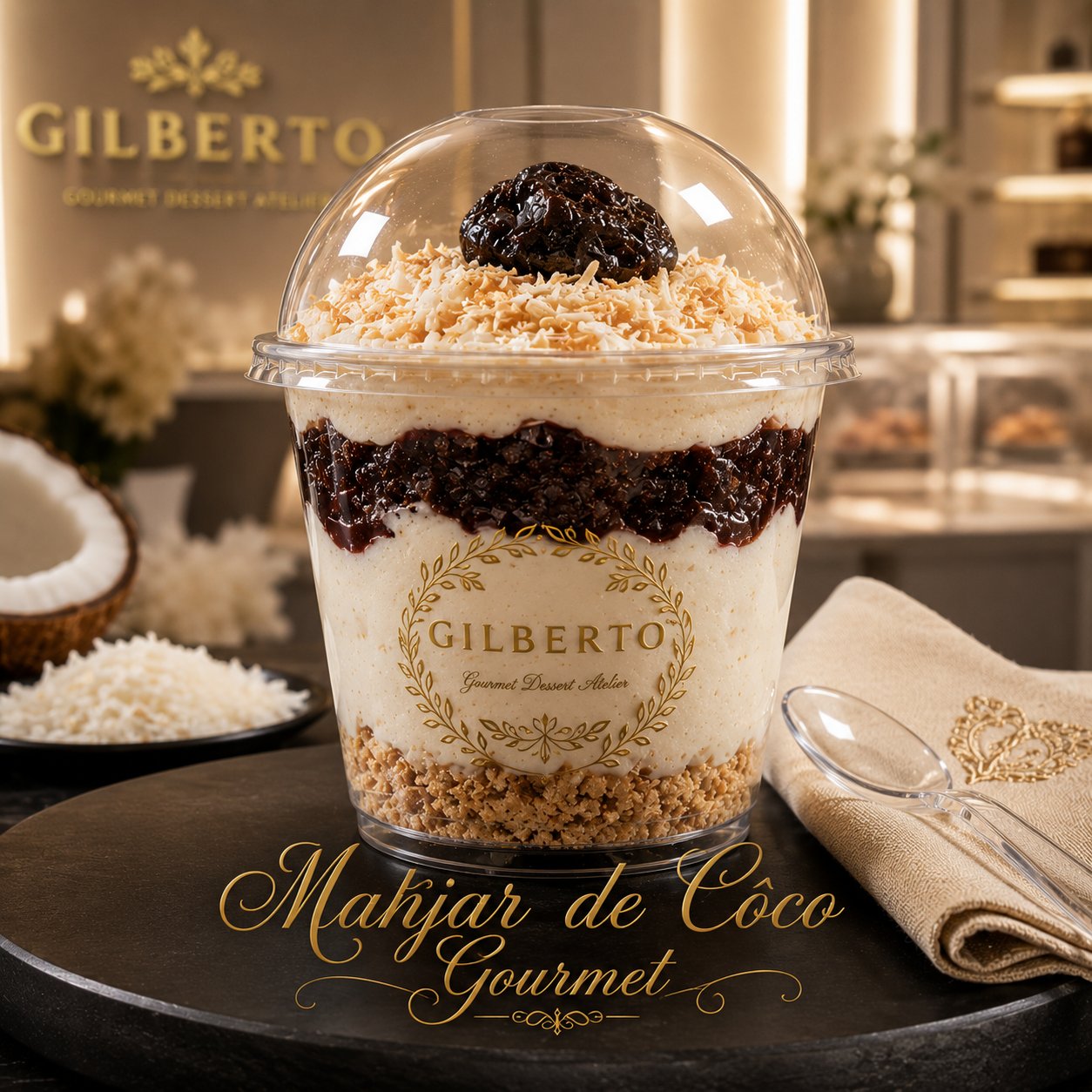 奢华极致法式层叠甜点广告摄影 / Hyper Realistic Luxury Gourmet Dessert Advertisement，人像与摄影，人像、电影感、时尚，案例输出图 2