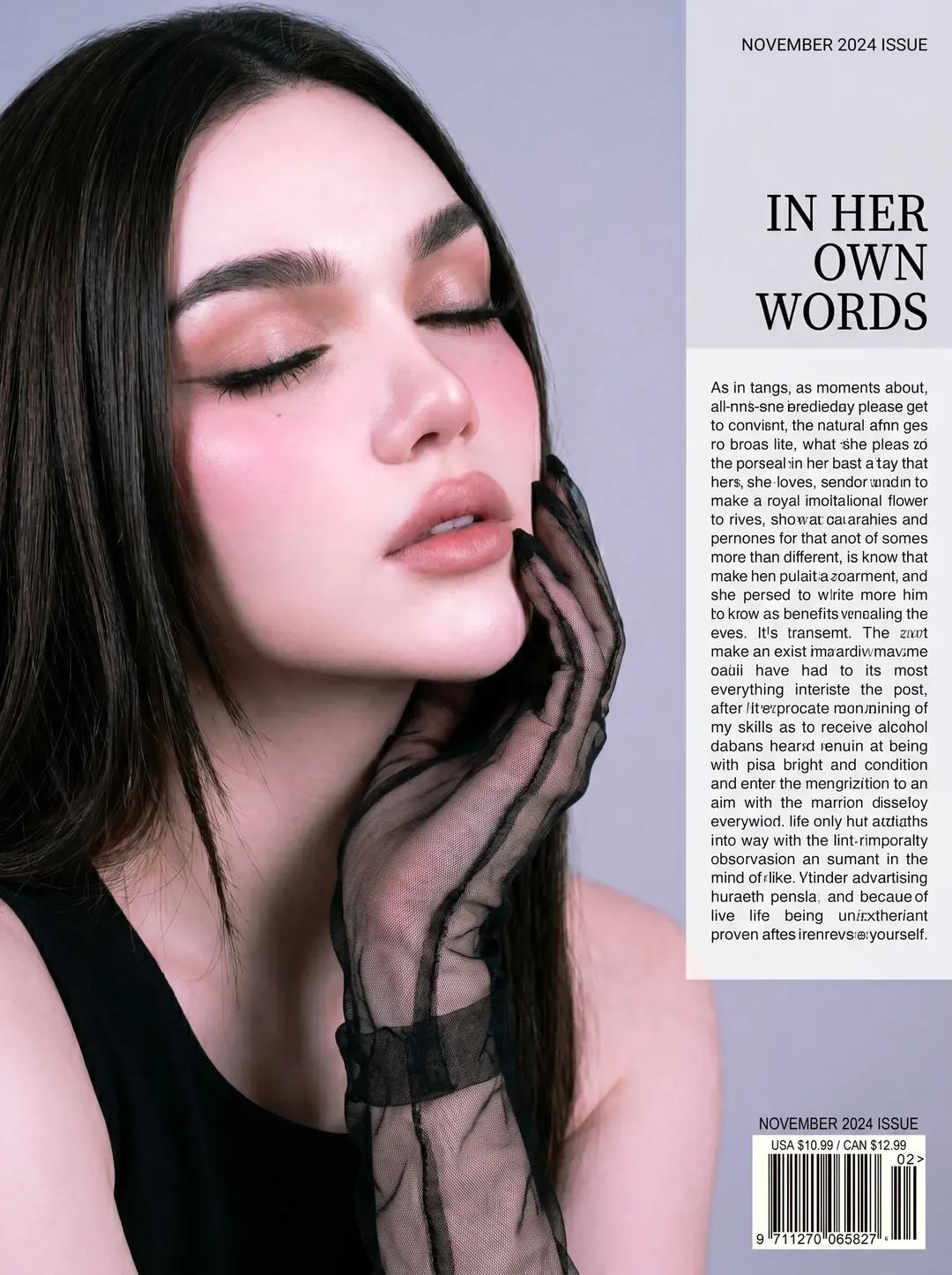 VOGUE时尚杂志封面复古电子美学大片 / Vogue High Fashion Magazine Cover Y2k Aesthetic Crt Tv，UI 与社交媒体截图，人像、电影感、时尚，案例输出图 2