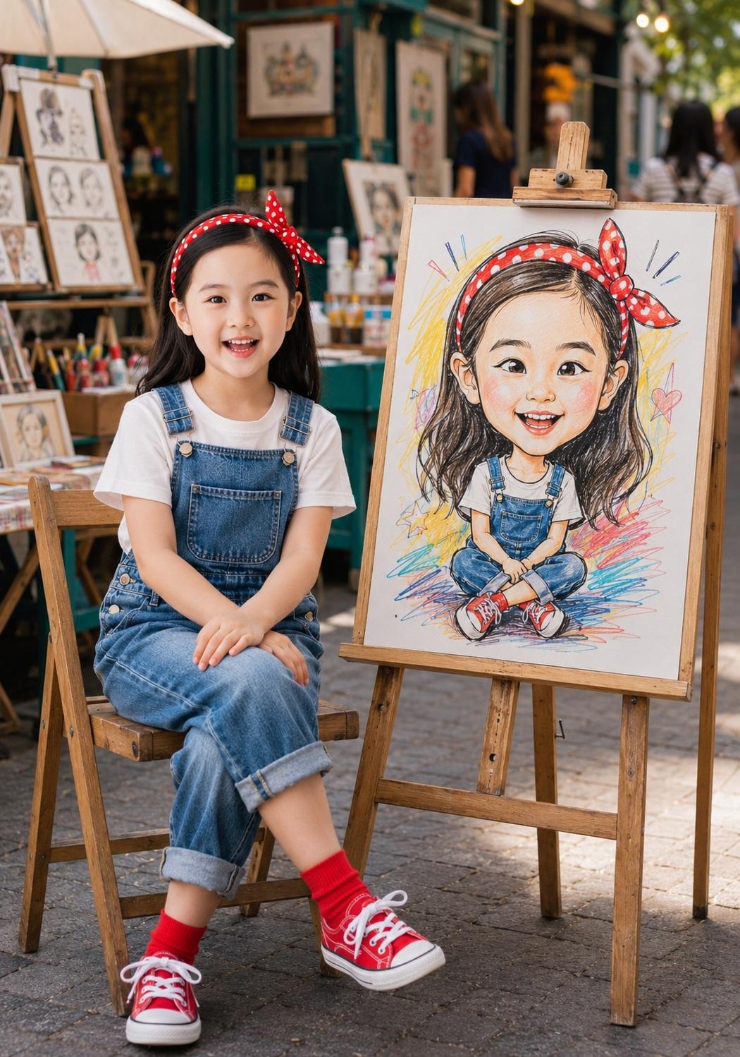 街头艺术风人物肖像与趣味夸张漫画 / Street Art Lifestyle Portrait Caricature，角色设计，人像、时尚、海报，案例输出图 1