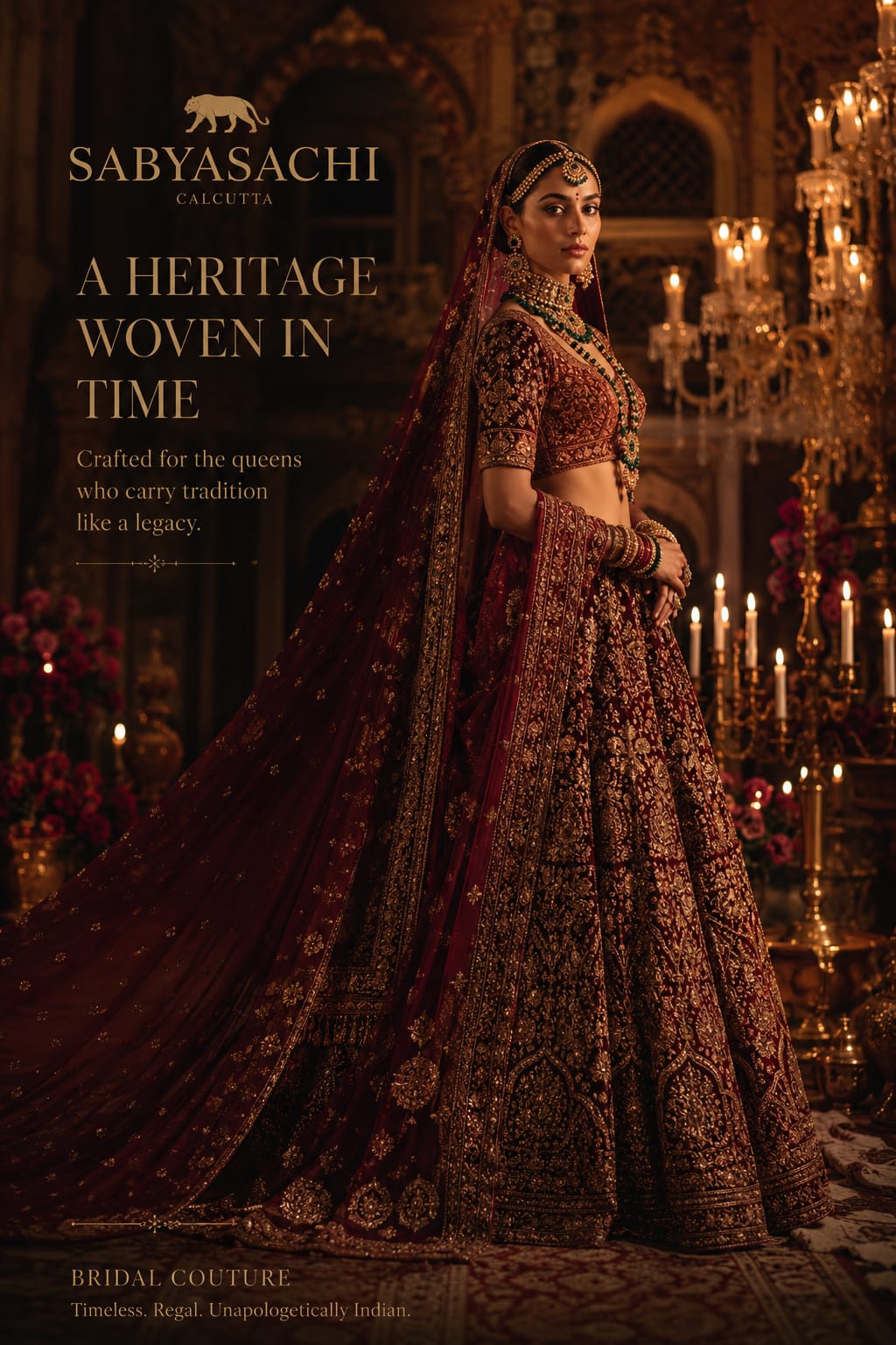 Vogue风奢华高定婚纱大片 / Luxury Couture Bridal Editorial Prompt，人像与摄影，人像、电影感、时尚，案例输出图 1