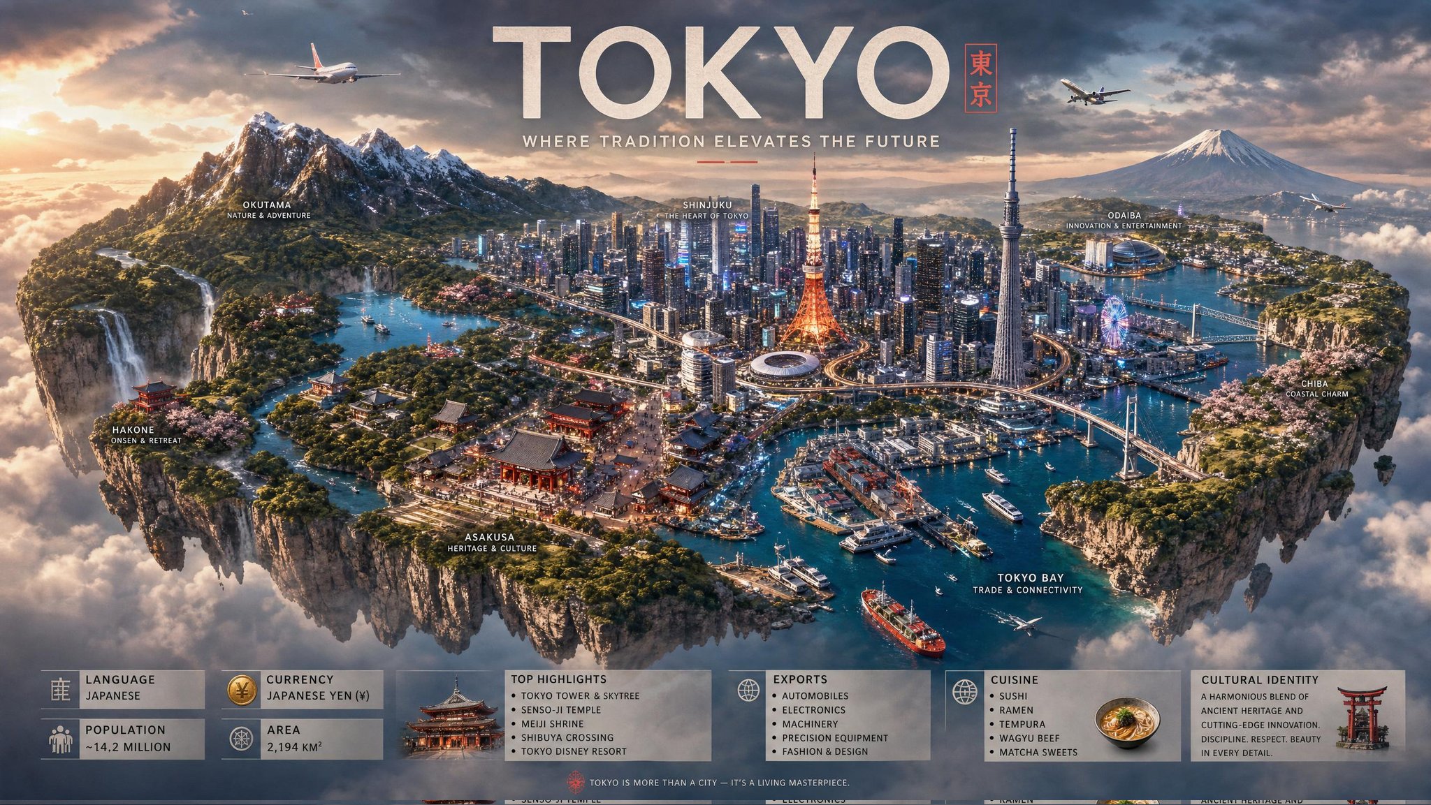 极精细微缩悬浮国家地理艺术海报 / Luxury Miniature Country Travel Poster,人像与摄影,人像、电影感、时尚,案例输出图 1