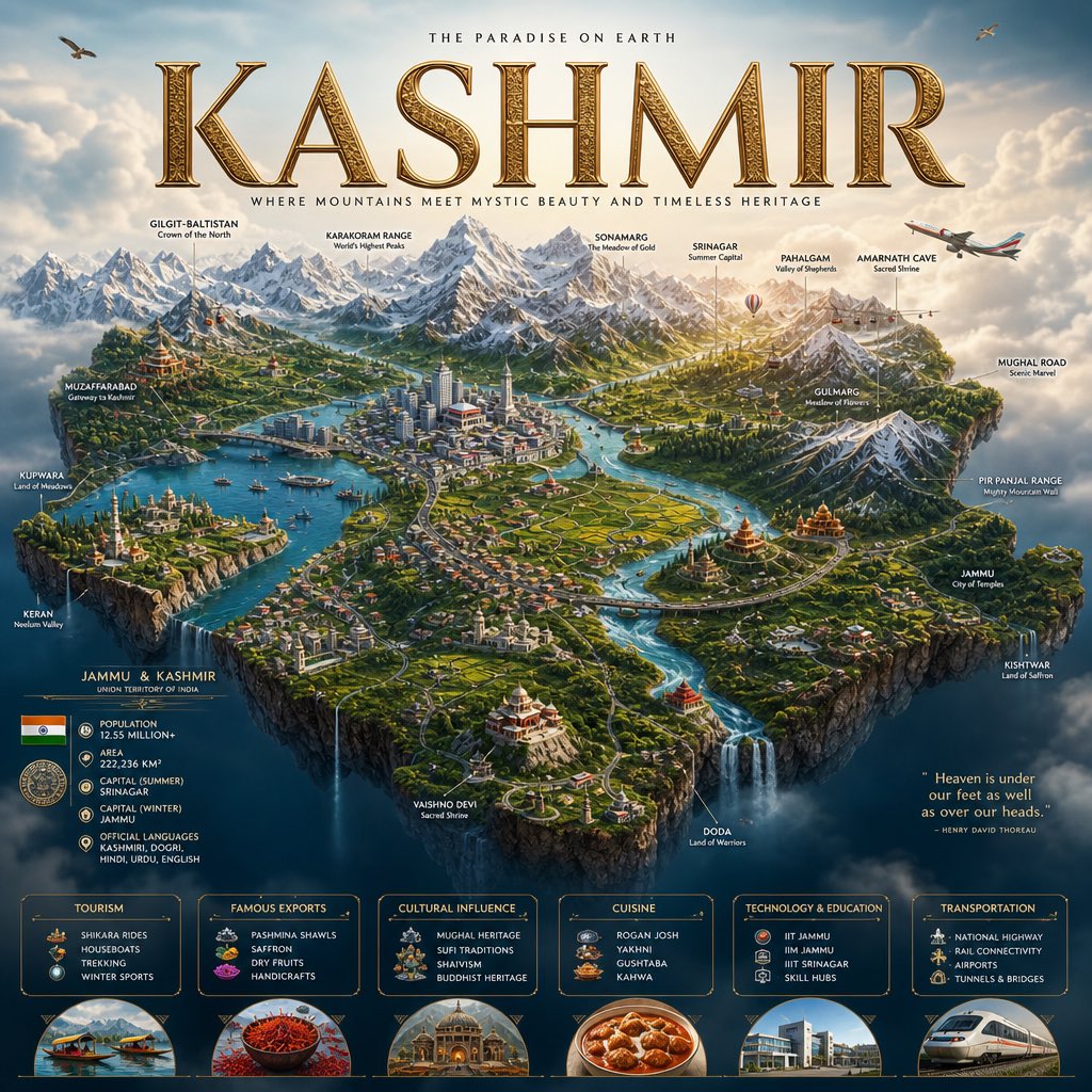 克什米尔悬浮岛屿微缩世界地图 / Kashmir Miniature Floating Island Map，人像与摄影，人像、电影感、时尚，案例输出图 1