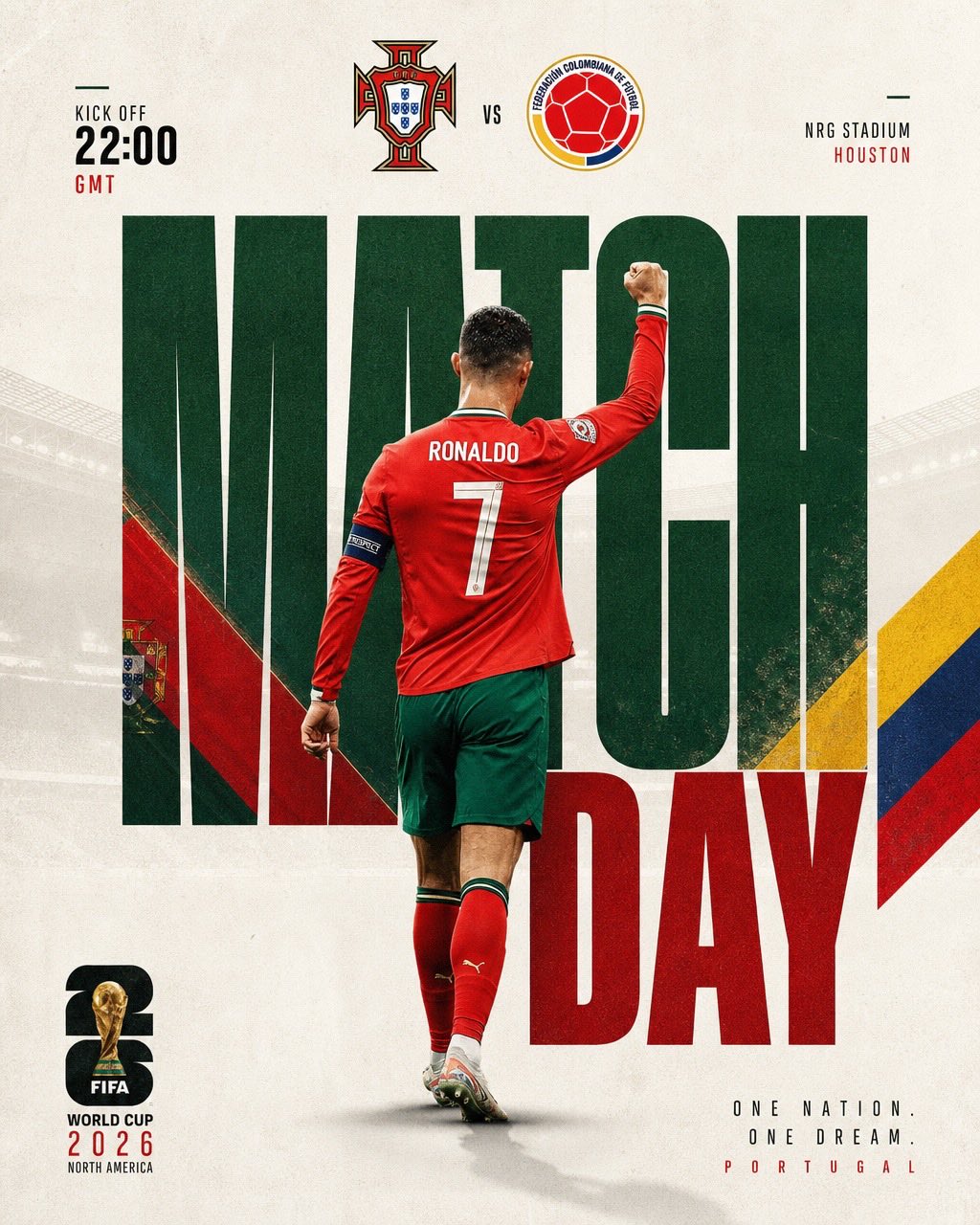 超写实C罗葡萄牙比赛日海报 / Ronaldo Portugal Match Day Poster Design，模型对比与社区，电影感、时尚、海报，案例输出图 1