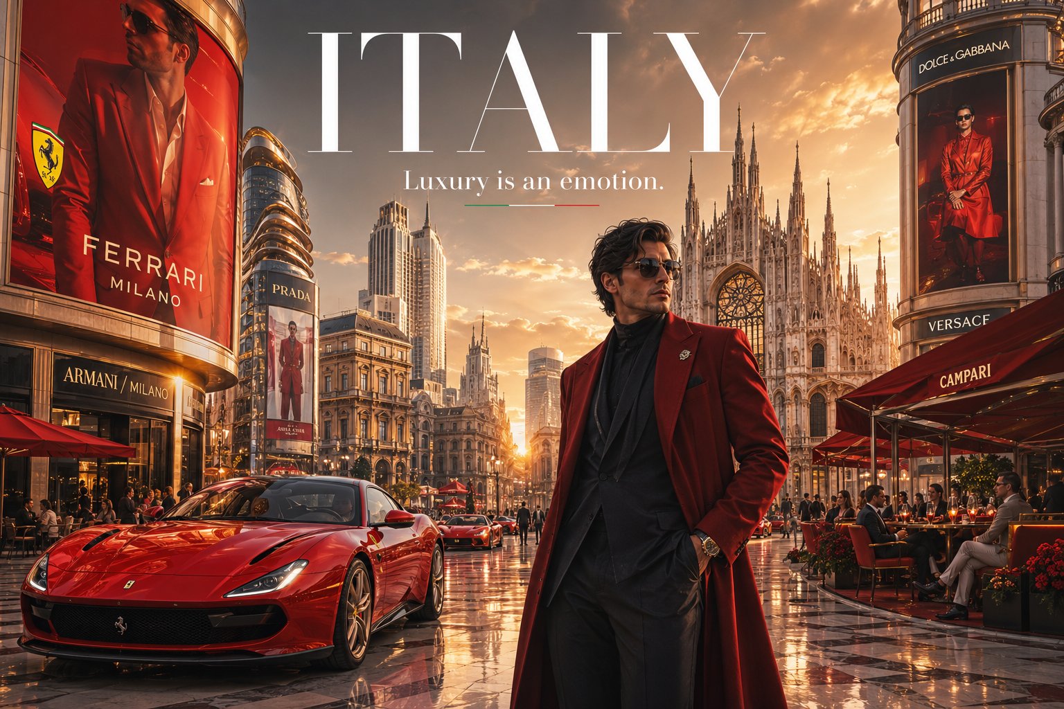 未来奢华帝国电影级时尚海报设计 / Cinematic Luxury Empire Editorial Poster，角色设计，电影感、时尚、海报，案例输出图 1