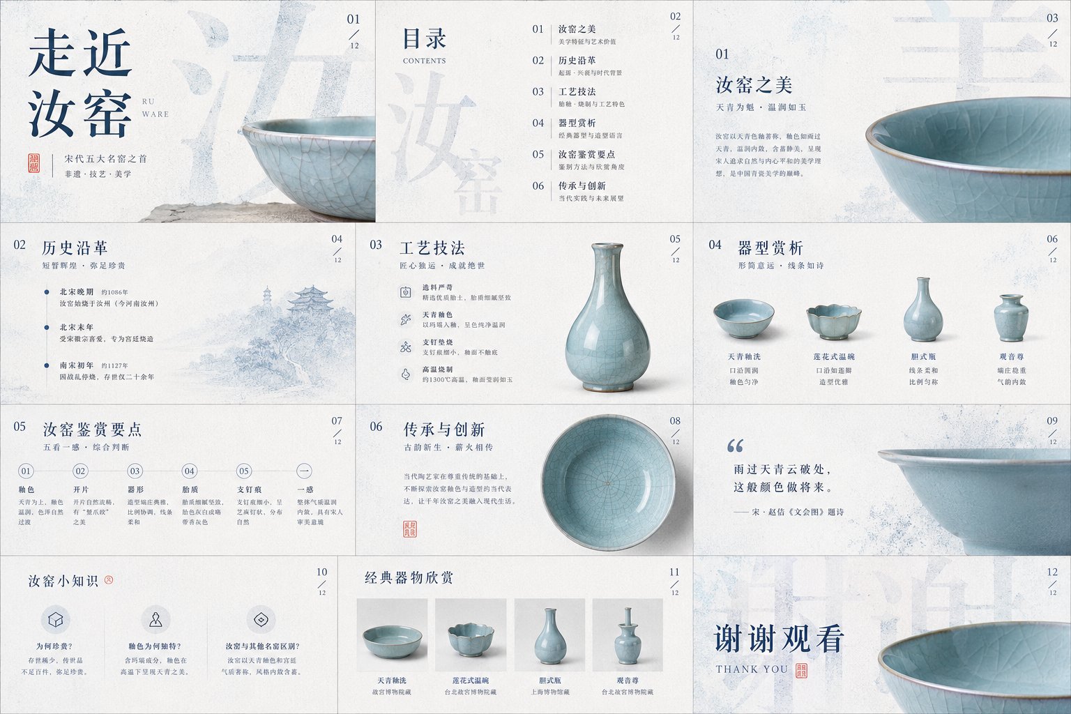 汝窑主题纸感高级视觉设计指南 / Ru Ware Paper Texture Visual Guide,角色设计,时尚、海报、角色,案例输出图 1