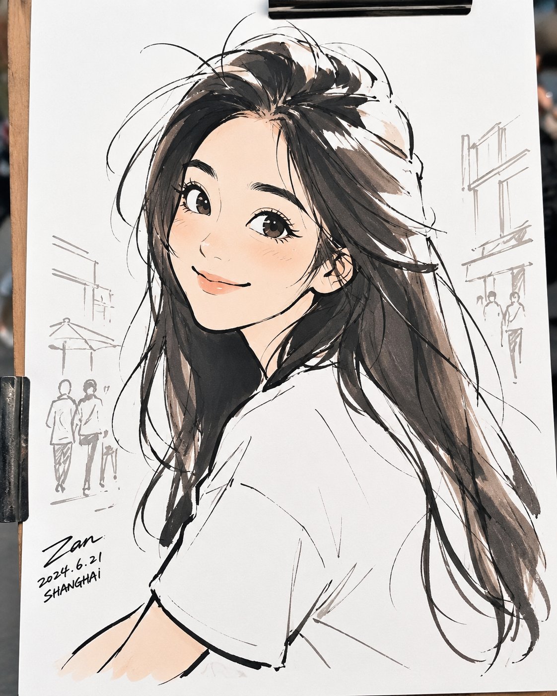街头风格极简夸张漫画画像 / Street Style Minimalist Caricature，人像与摄影，人像、极简、人像与摄影，案例输出图 1