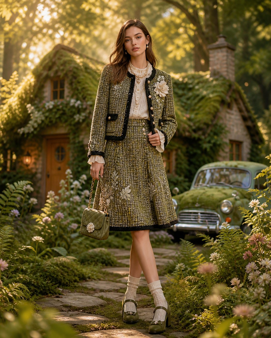 香奈儿风格高级服装工业设计提案板 / Chanel Style Fashion Tech Pack Design，人像与摄影，人像、时尚、海报，案例输出图 2