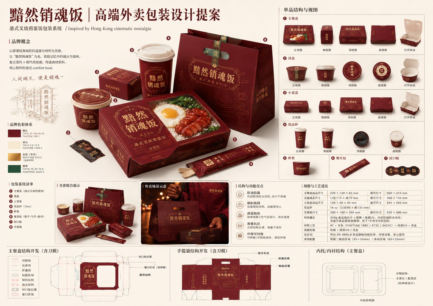 高端外卖包装设计提案板 / High End Takeout Packaging Design Proposal,人像与摄影,人像、信息图、产品图,案例输出图 1