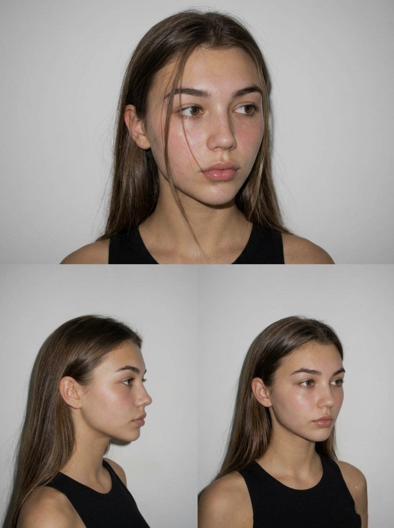 超写实年轻女性美妆肖像照 / Ultra Realistic Beauty Portrait Shoot，人像与摄影，人像、电影感、时尚，案例输出图 1