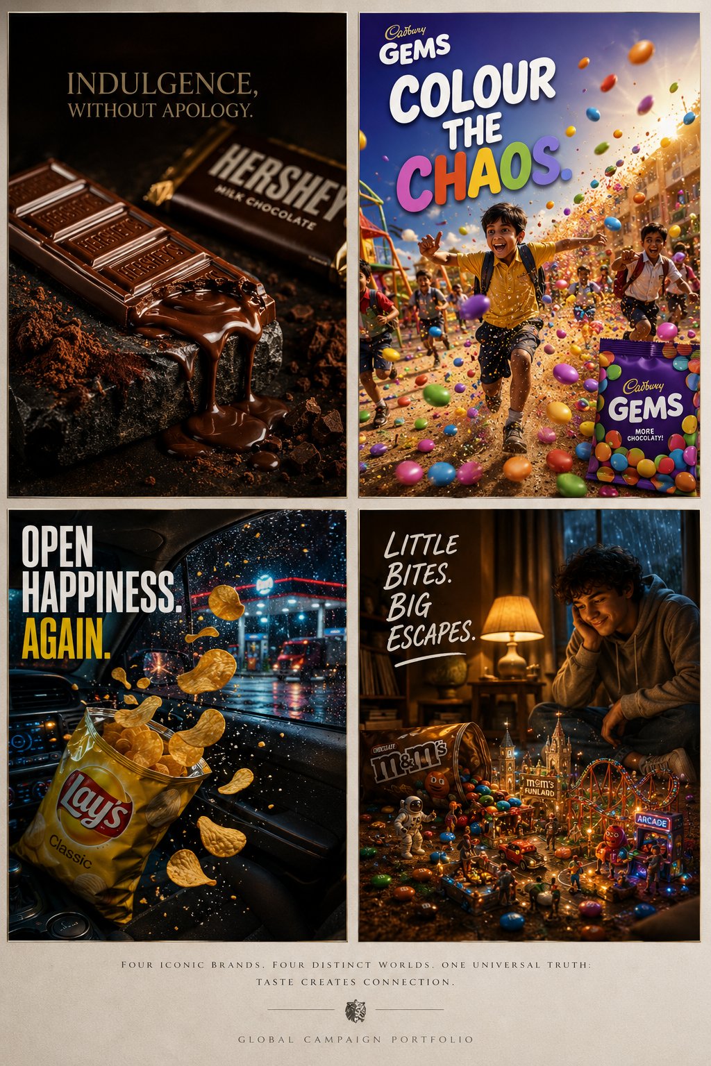 高端快消品广告创意拼贴画报 / Premium Fmcg Advertising Collage Presentation,人像与摄影,霓虹、人像、电影感,案例输出图 1