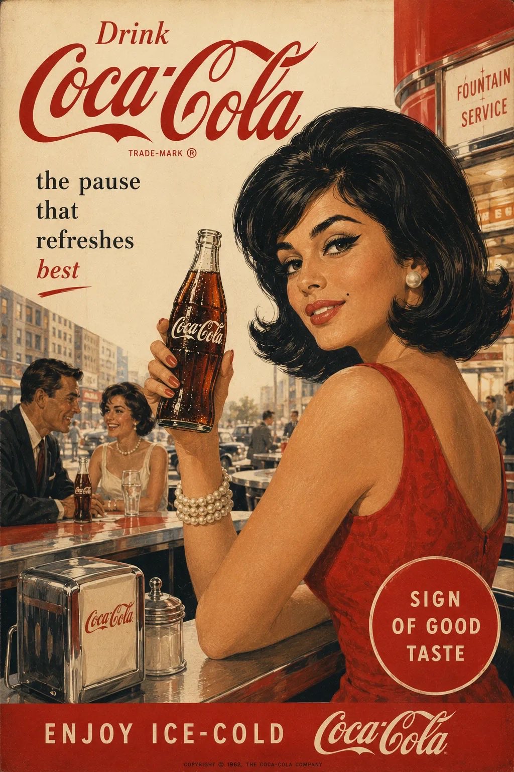60年代美式复古广告海报风格 / Authentic 1960s American Advertising Poster 1779292363427，人像与摄影，人像、电影感、海报，案例输出图 2