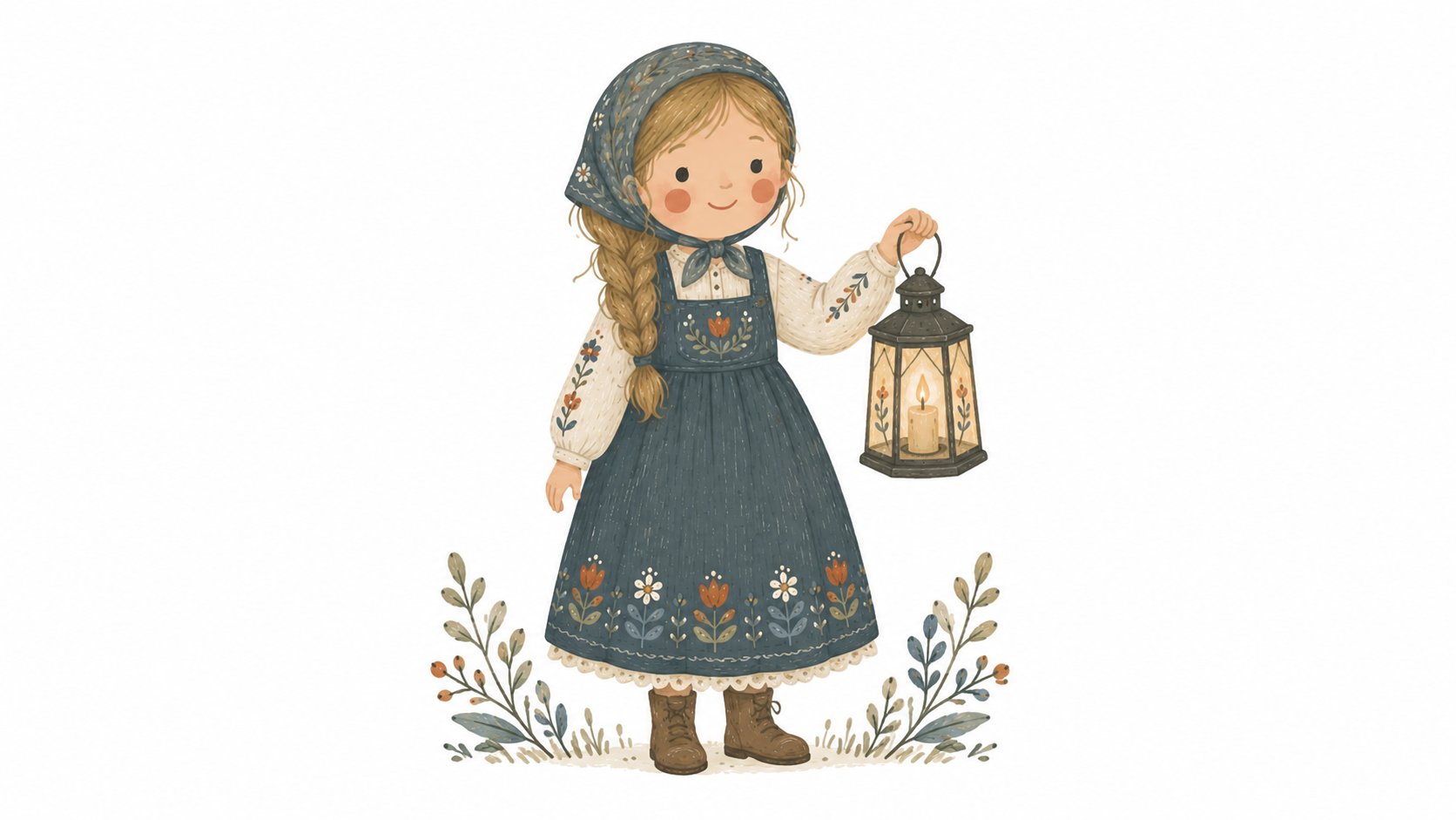 斯堪的纳维亚民间艺术插画 / Scandinavian Folk Art Painting Style，海报与插画，海报、插画、城市视觉，案例输出图 1