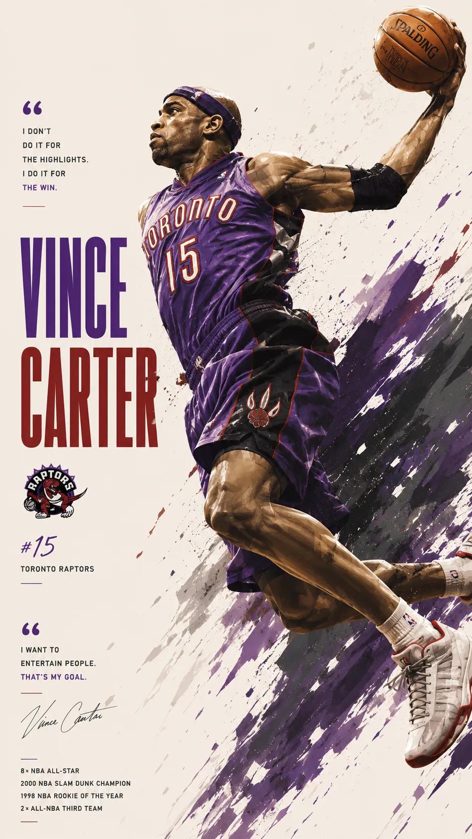 动态NBA传奇海报插画设计 / Dynamic Nba Legend Poster Design Sports Illustration，角色设计，人像、电影感、时尚，案例输出图 1