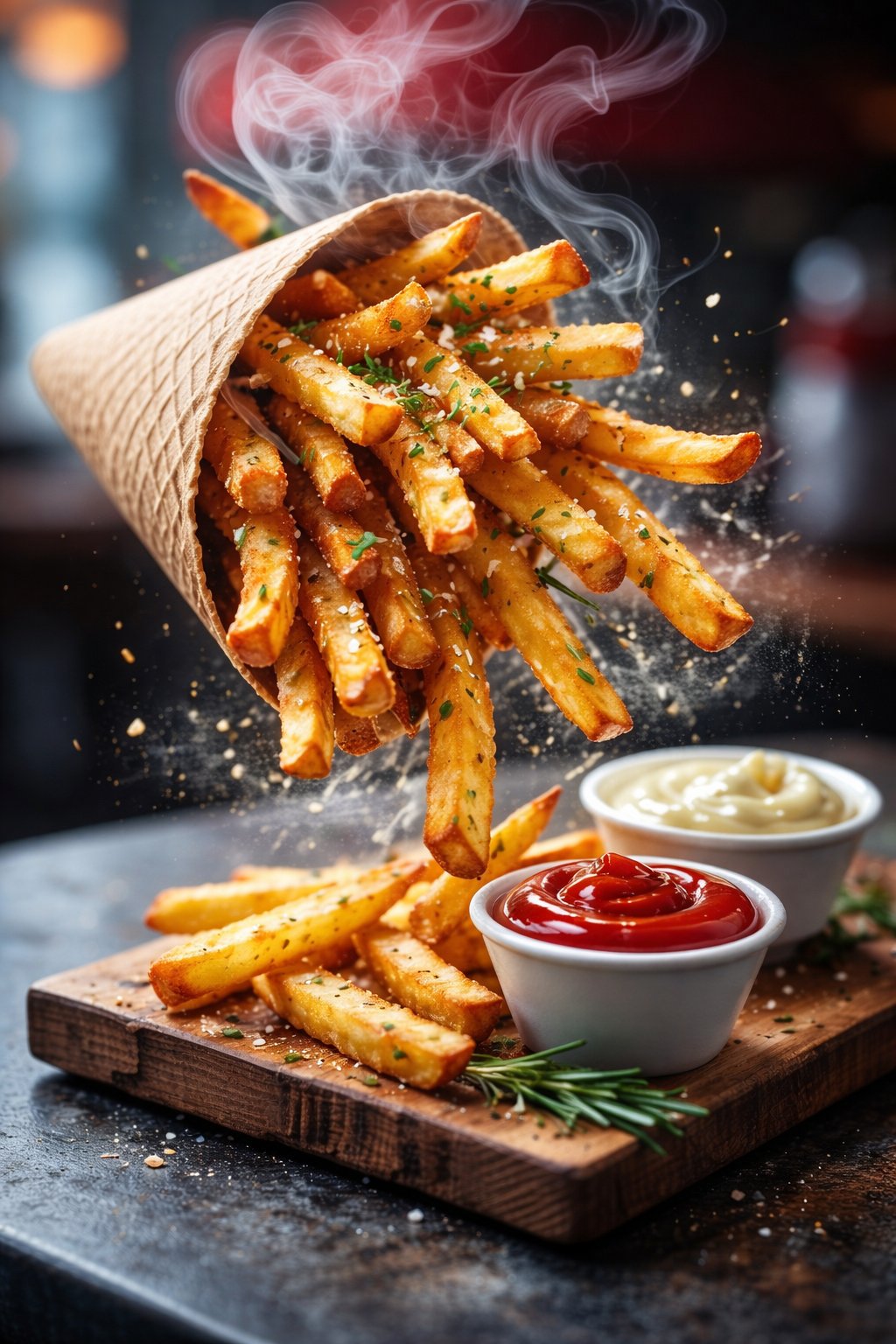 超写实美食摄影法拉费卷饼 / Hyper Realistic Falafel Wrap Explosion Photography,人像与摄影,人像、电影感、竖版,案例输出图 1