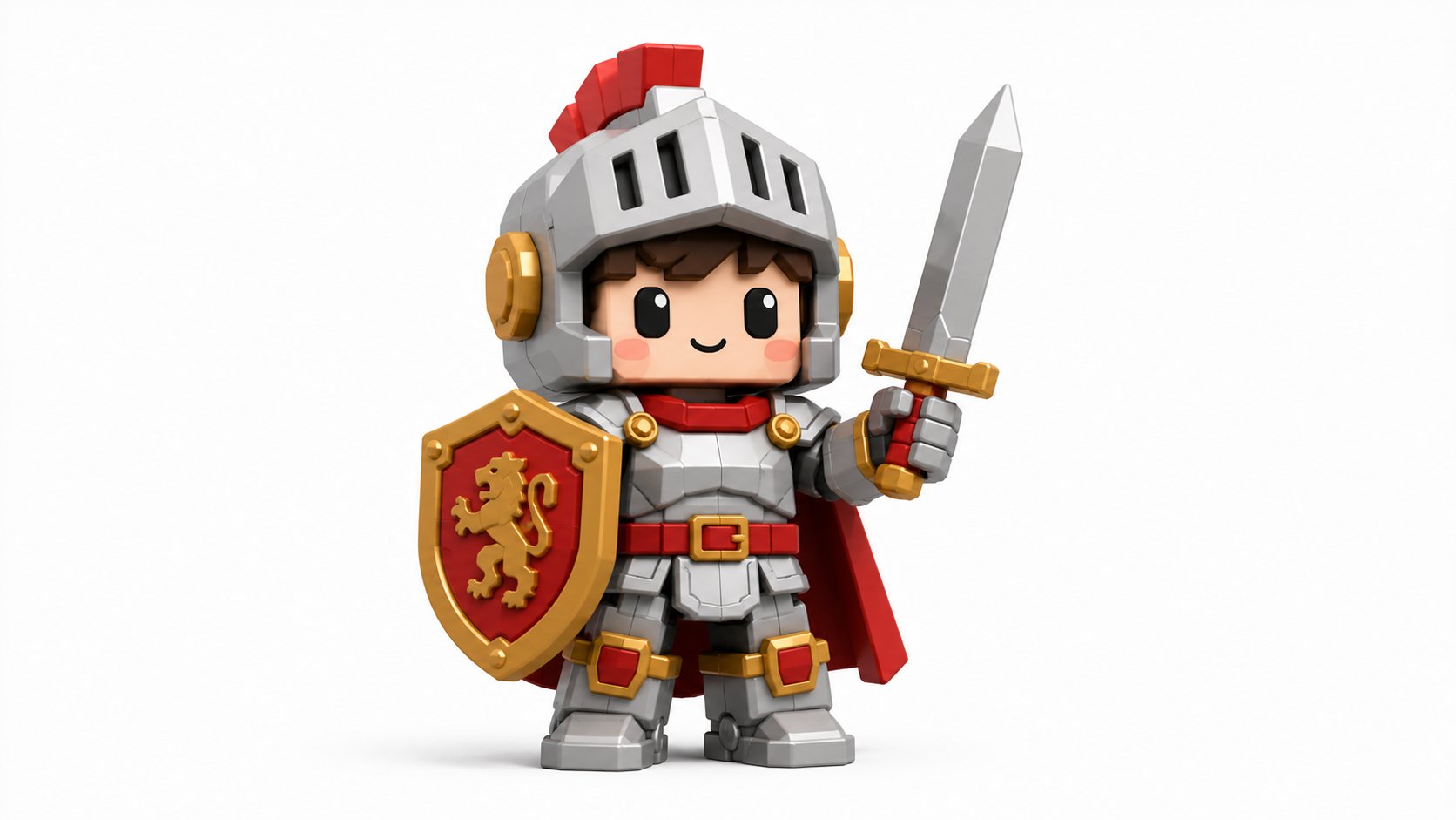 块状风格可爱迷你人偶 / Cute Block Style Mini Figure Toy Aesthetic，海报与插画，海报、插画、极简，案例输出图 2