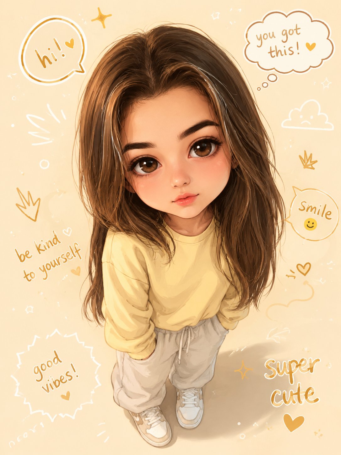 半写实可爱Q版人物头像插画 / Semi Realistic Chibi Caricature Avatar Illustration，角色设计，人像、插画、角色，案例输出图 1
