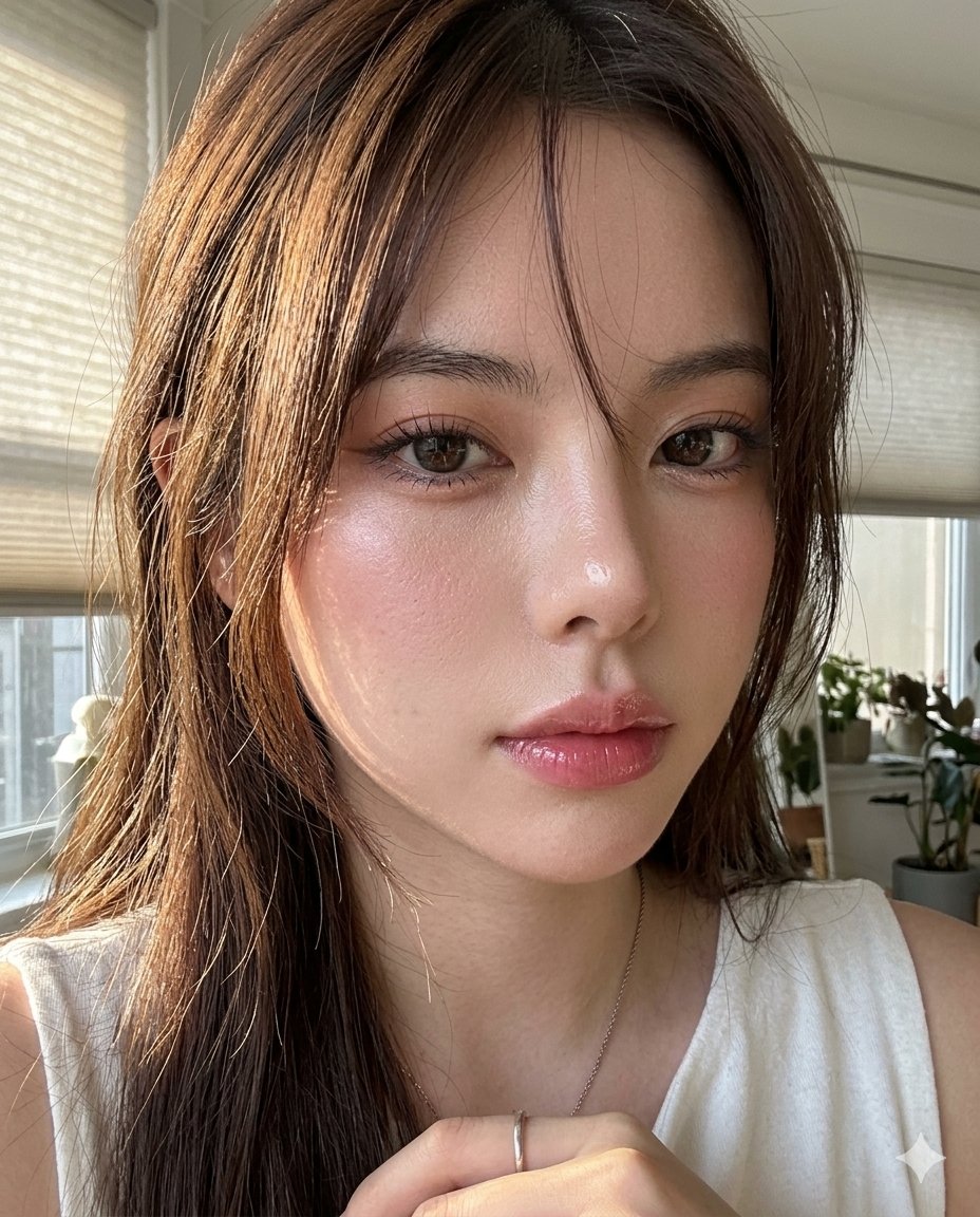 iPhone17Pro超写实窗边亲密人像自拍 / Iphone 17 Pro Hyper Realistic Window Selfie，人像与摄影，人像、电影感、时尚，案例输出图 2