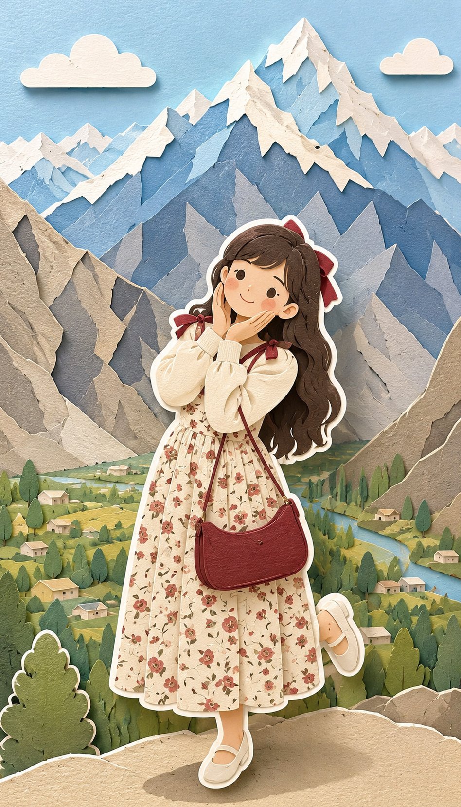 柔和手工纸雕立体透视插画 / Soft Handcrafted Paper Cut Diorama Illustration，角色设计，插画、角色、极简，案例输出图 2