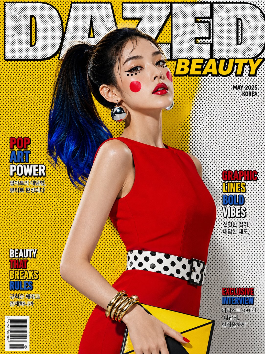 超现实流行艺术奢侈美容杂志封面 / Surrealist Pop Art Luxury Beauty Magazine Cover,角色设计,电影感、插画、角色,案例输出图 1