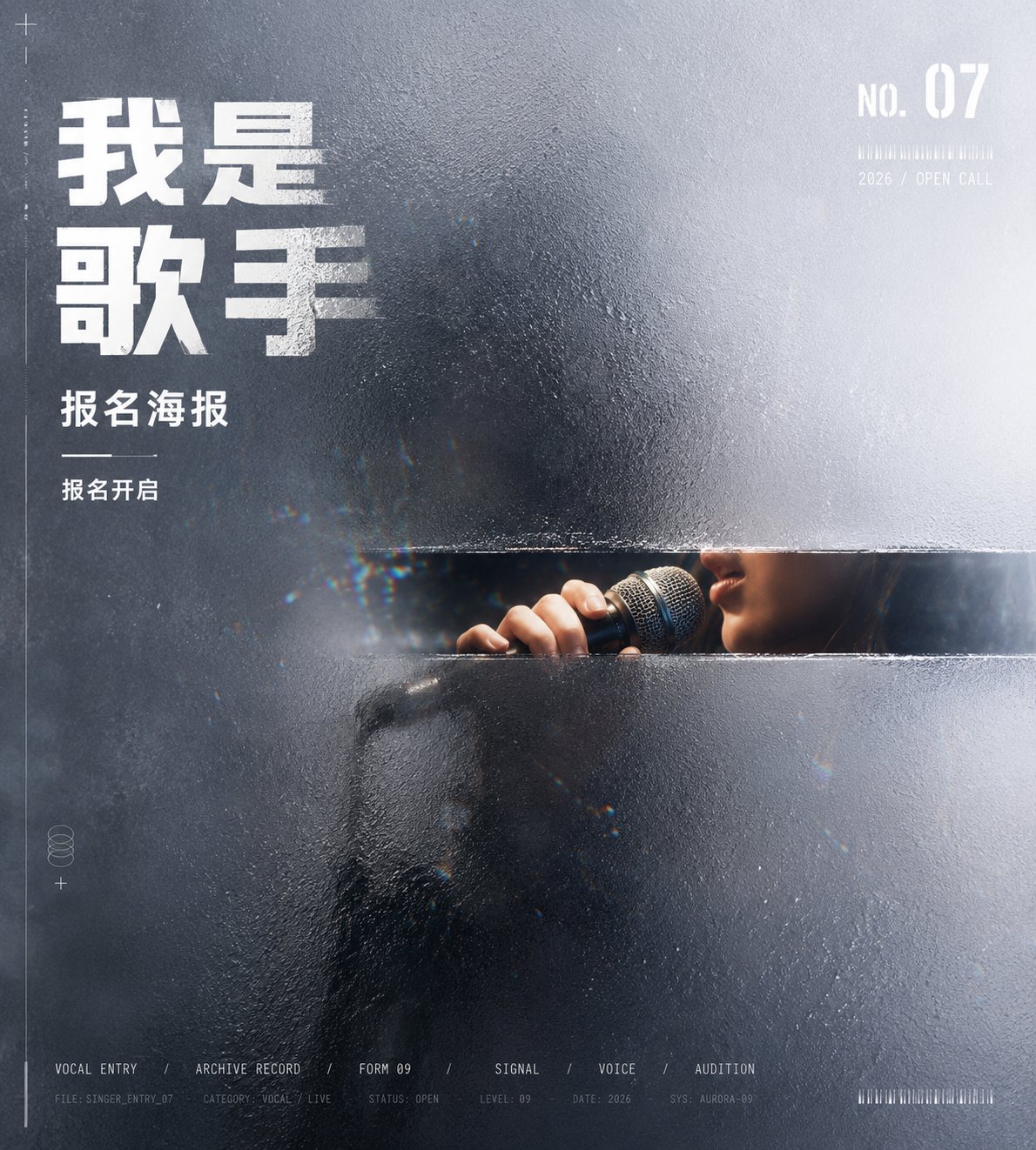 疯狂星期四KFC压花玻璃质感作品集封面 / Crazy Thursday Kfc Embossed Glass Portfolio Cover，海报与插画，海报、插画、产品图，案例输出图 2