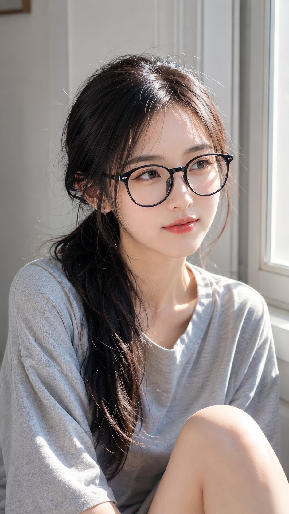 超写实网飞风室内柔光知性人像 / Ultra Realistic Netflix Style Indoor Portrait,人像与摄影,人像、极简、竖版,案例输出图 1