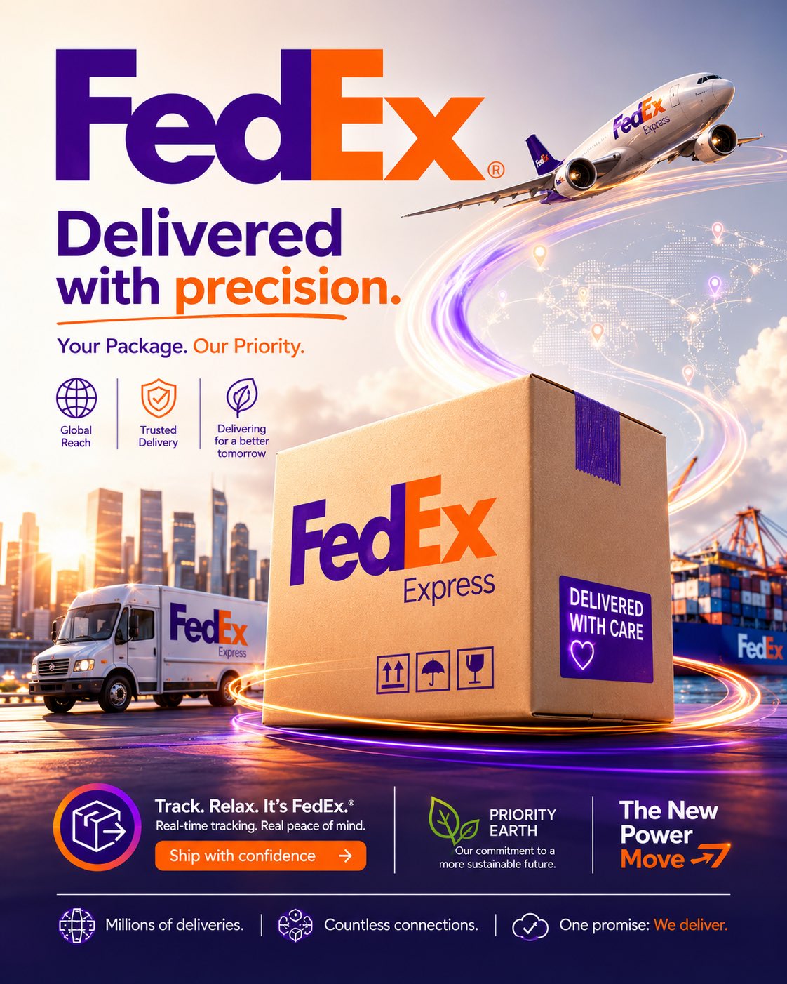 DHL高端品牌创意设计社交媒体营销海报 / Dhl Premium Social Media Marketing Poster Design,UI 与社交媒体截图,电影感、时尚、海报,案例输出图 1