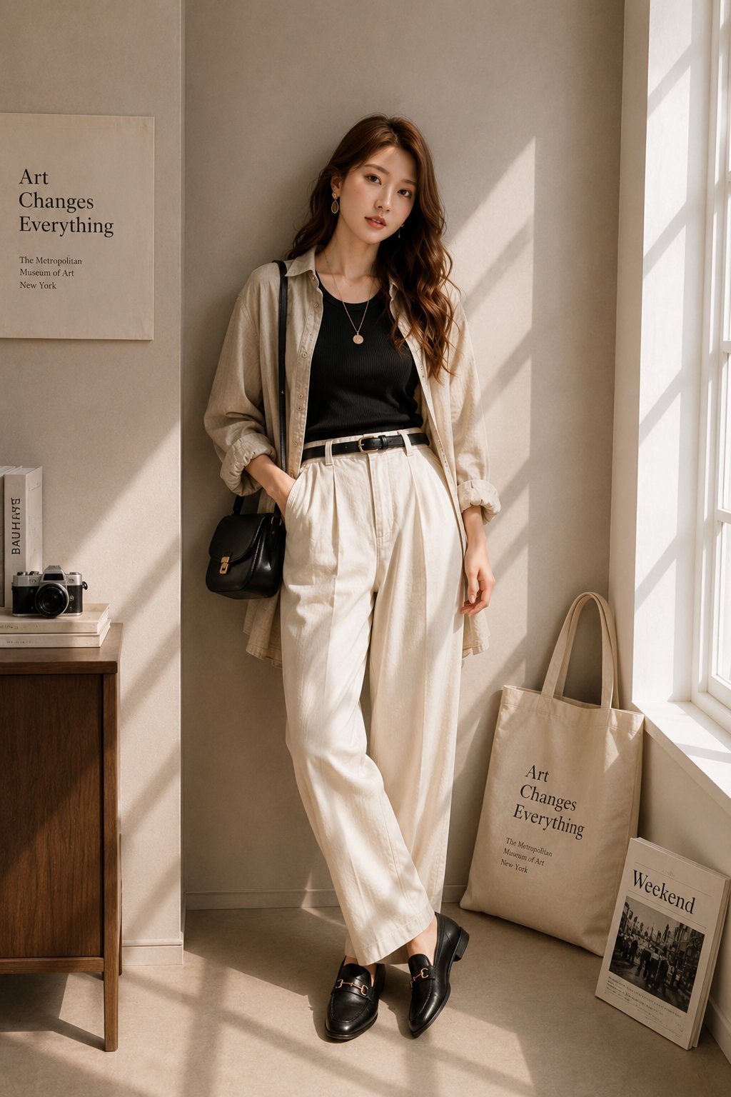 极简主义高端时尚社论风东亚女性摄影 / High End Minimalist Fashion Editorial East Asian Woman Photo,人像与摄影,人像、电影感、时尚,案例输出图 1