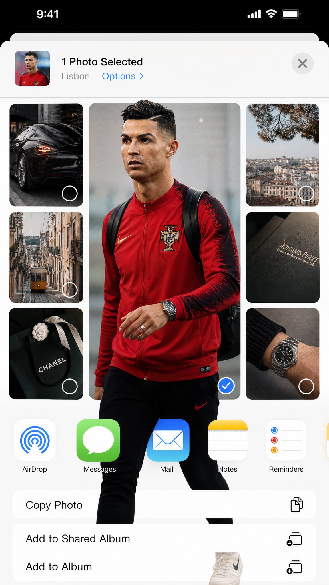 iOS系统界面时尚画报拼贴出框效果 / Ios Interface Fashion Collage Out Of Frame,UI 与社交媒体截图,时尚、海报、UI,案例输出图 1