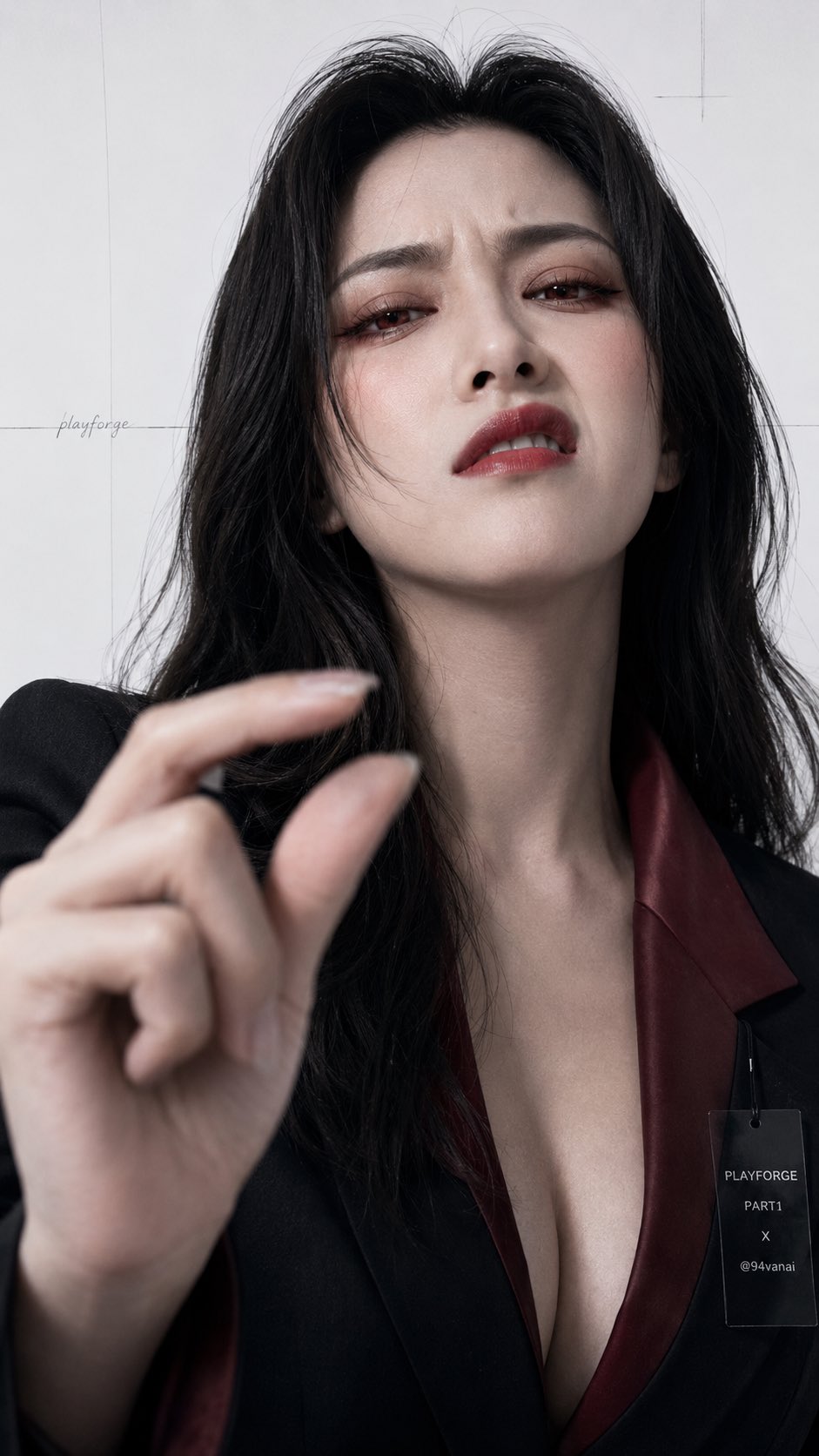 厌恶不屑表情年轻女性特写肖像 / Close Up Portrait Young Woman Disdainful Tsk Expression,人像与摄影,人像、电影感、人像与摄影,案例输出图 1