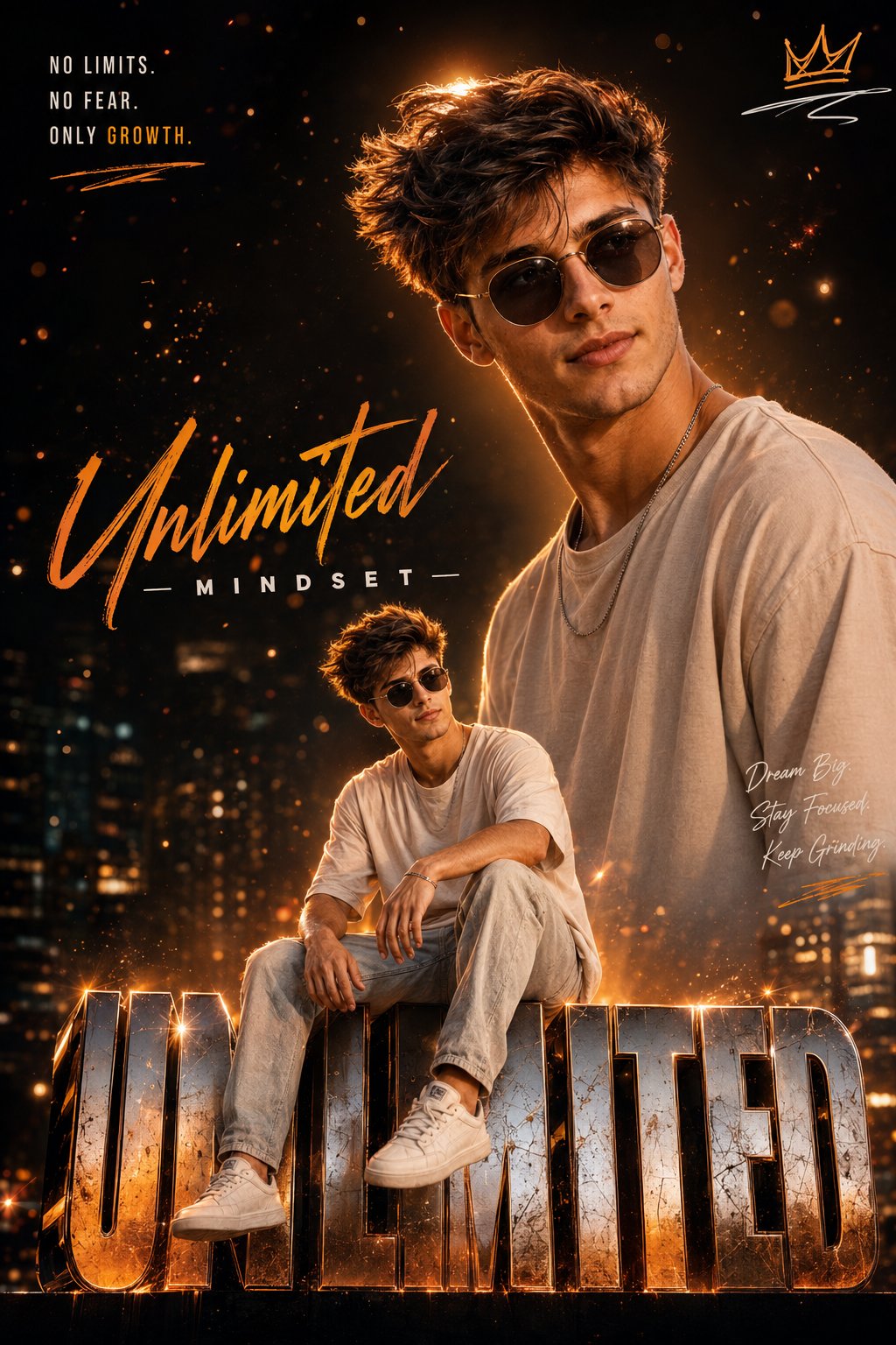 潮流青少年Instagram里程碑庆典海报 / Instagram Milestone Celebration Poster Design,人像与摄影,人像、电影感、时尚,案例输出图 1