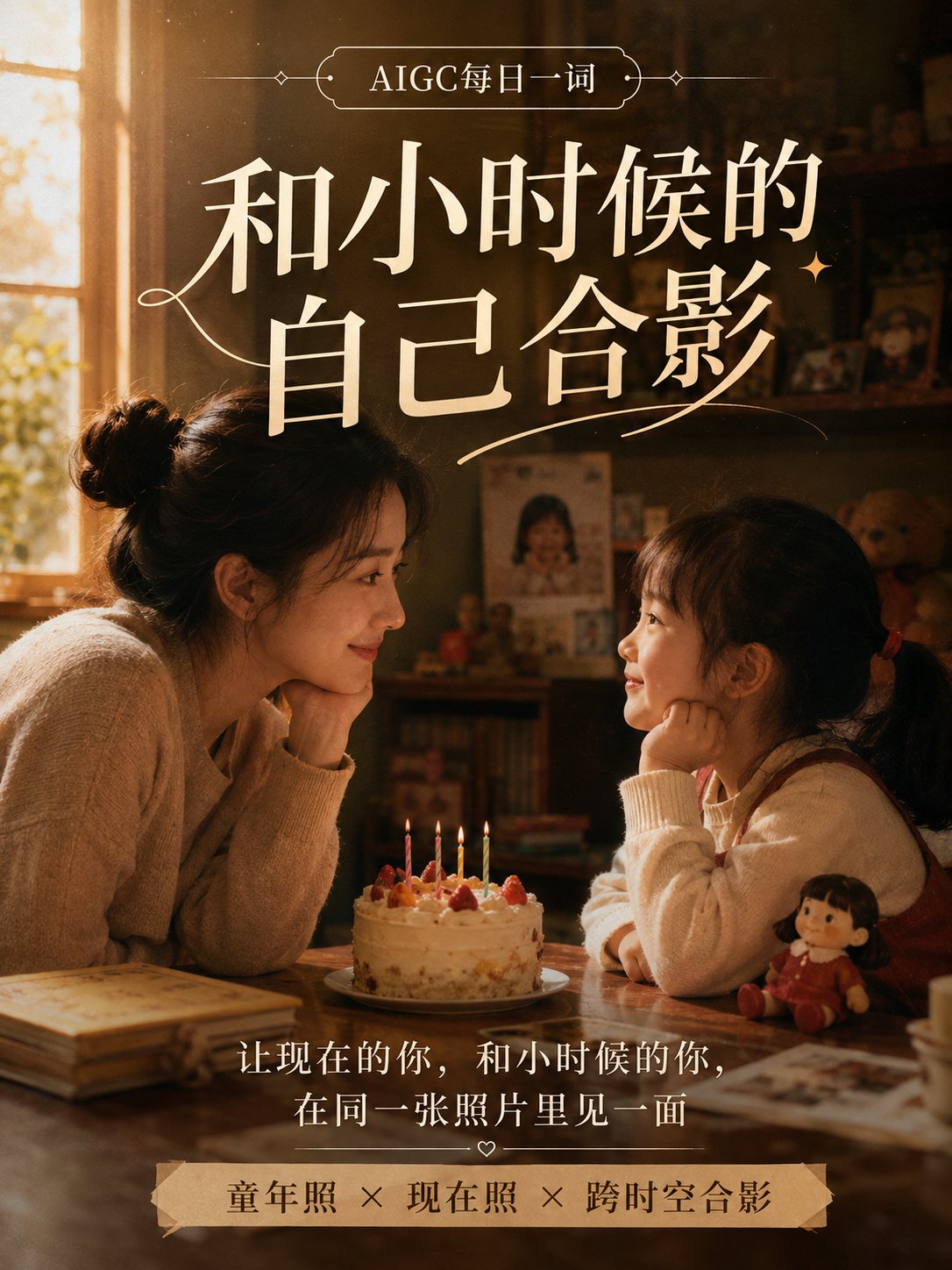 跨越时空的童年与成年真实合影 / Childhood And Present Self Reunion Photo,人像与摄影,35mm、人像、人像与摄影,案例输出图 1