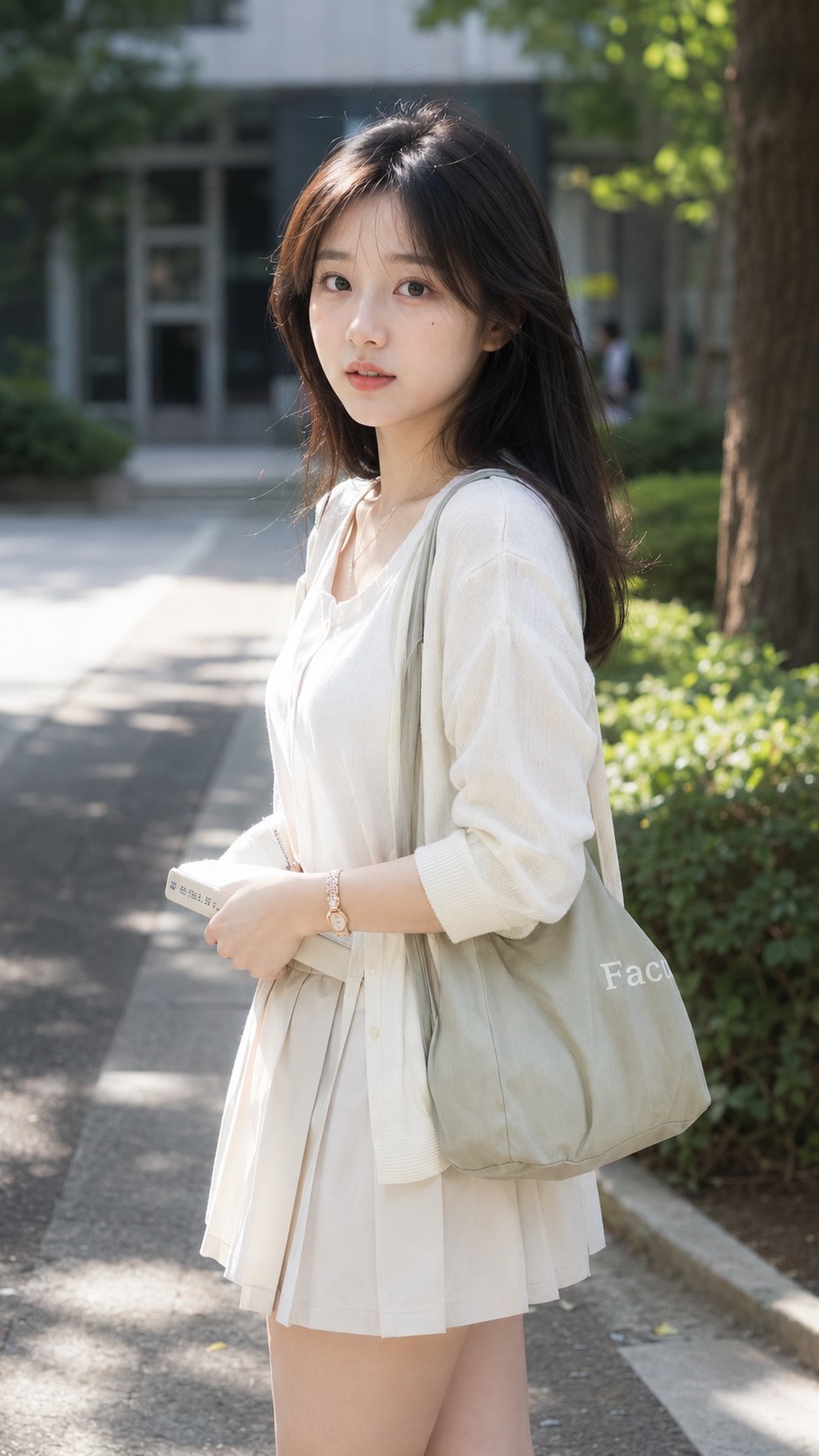 校园清新风格高级质感东方女性写真 / Campus Fresh Oriental Woman Portrait Photography,角色设计,人像、电影感、插画,案例输出图 1