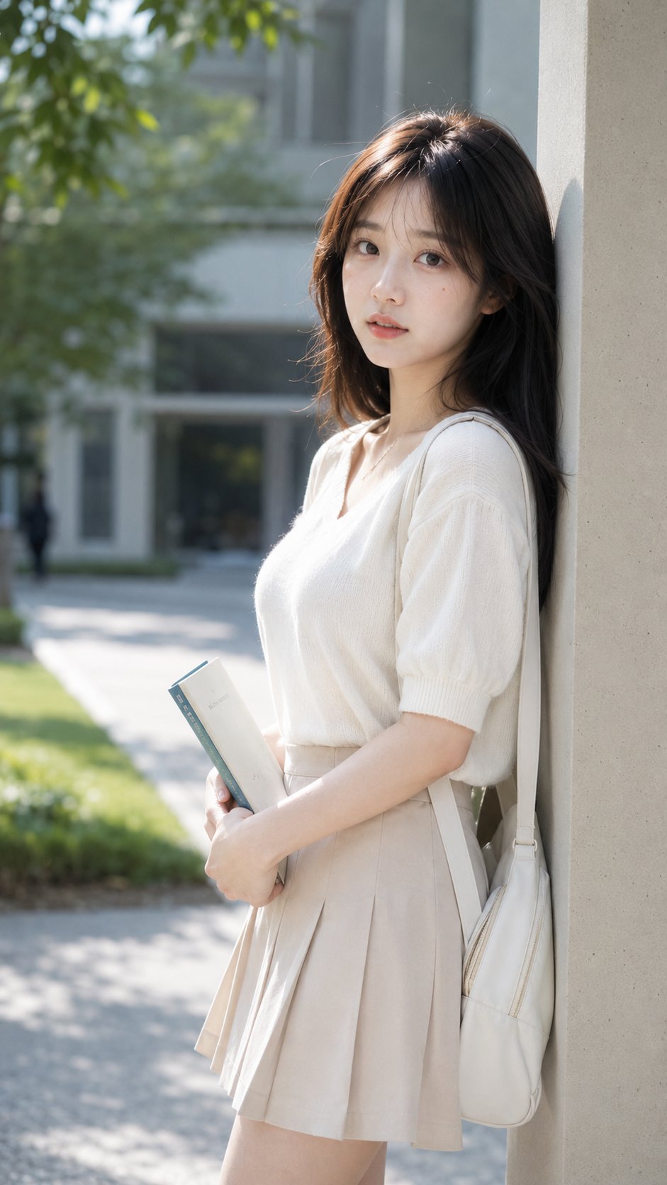 校园清新风格高级质感东方女性写真 / Campus Fresh Oriental Woman Portrait Photography，角色设计，人像、电影感、插画，案例输出图 2