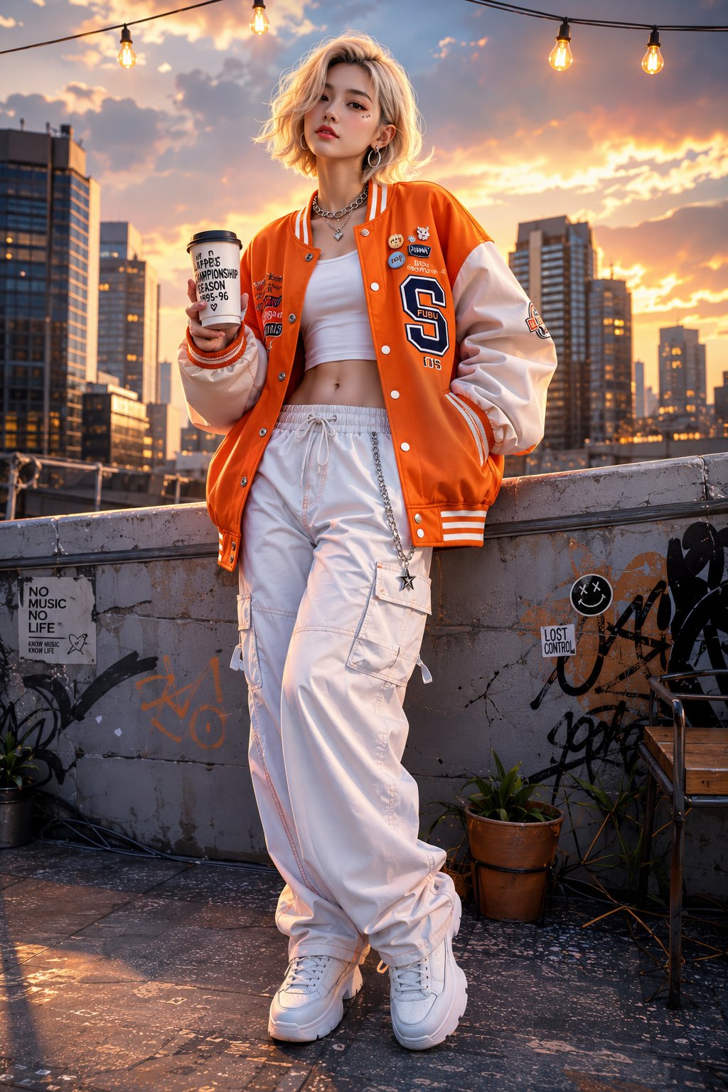 20岁韩国女性时尚街头风3D插画 / Stylish 3d Korean Woman Streetwear Illustration，人像与摄影，人像、时尚、插画，案例输出图 1
