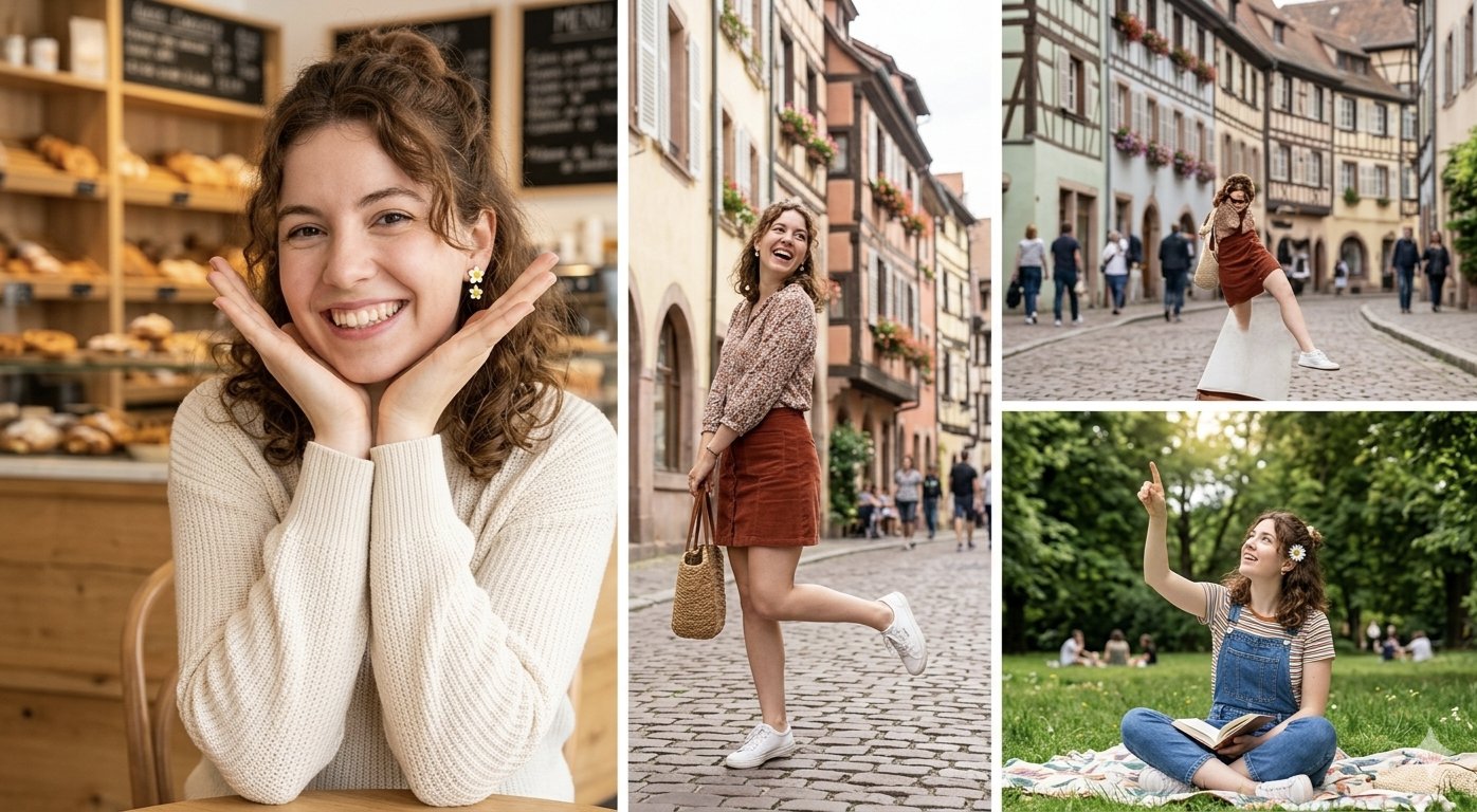 欧洲旅行生活摄影拼贴画 / Multi Panel European Travel Collage Woman,人像与摄影,人像、城市视觉、人像与摄影,案例输出图 1