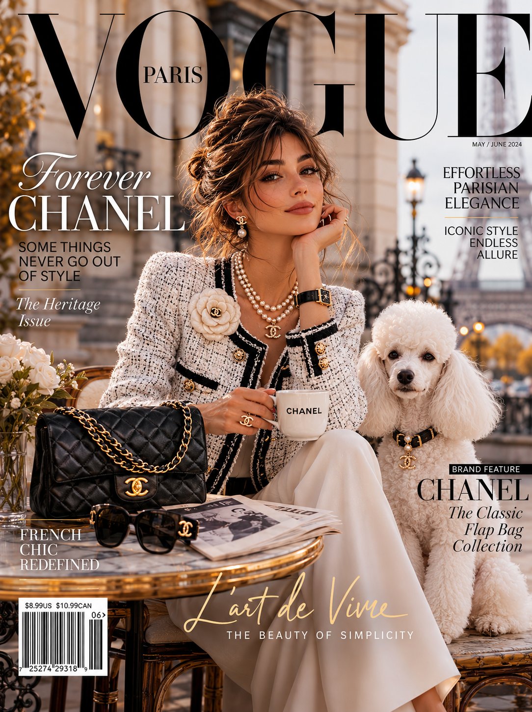 香奈儿经典时尚杂志封面摄影大片 / Chanel Vogue Editorial Classic Flap Bag,人像与摄影,35mm、人像、时尚,案例输出图 1