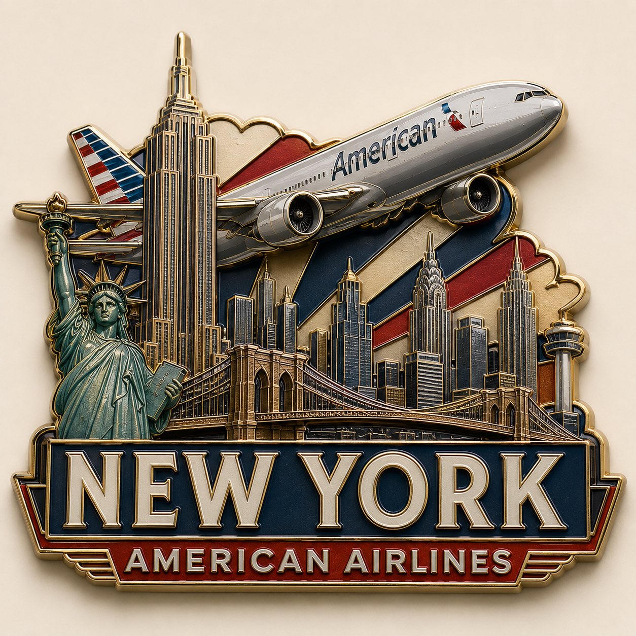 阿联酋航空迪拜收藏级冰箱贴设计 / Emirates Dubai Collector Magnet Design，UI 与社交媒体截图，海报、插画、UI，案例输出图 2