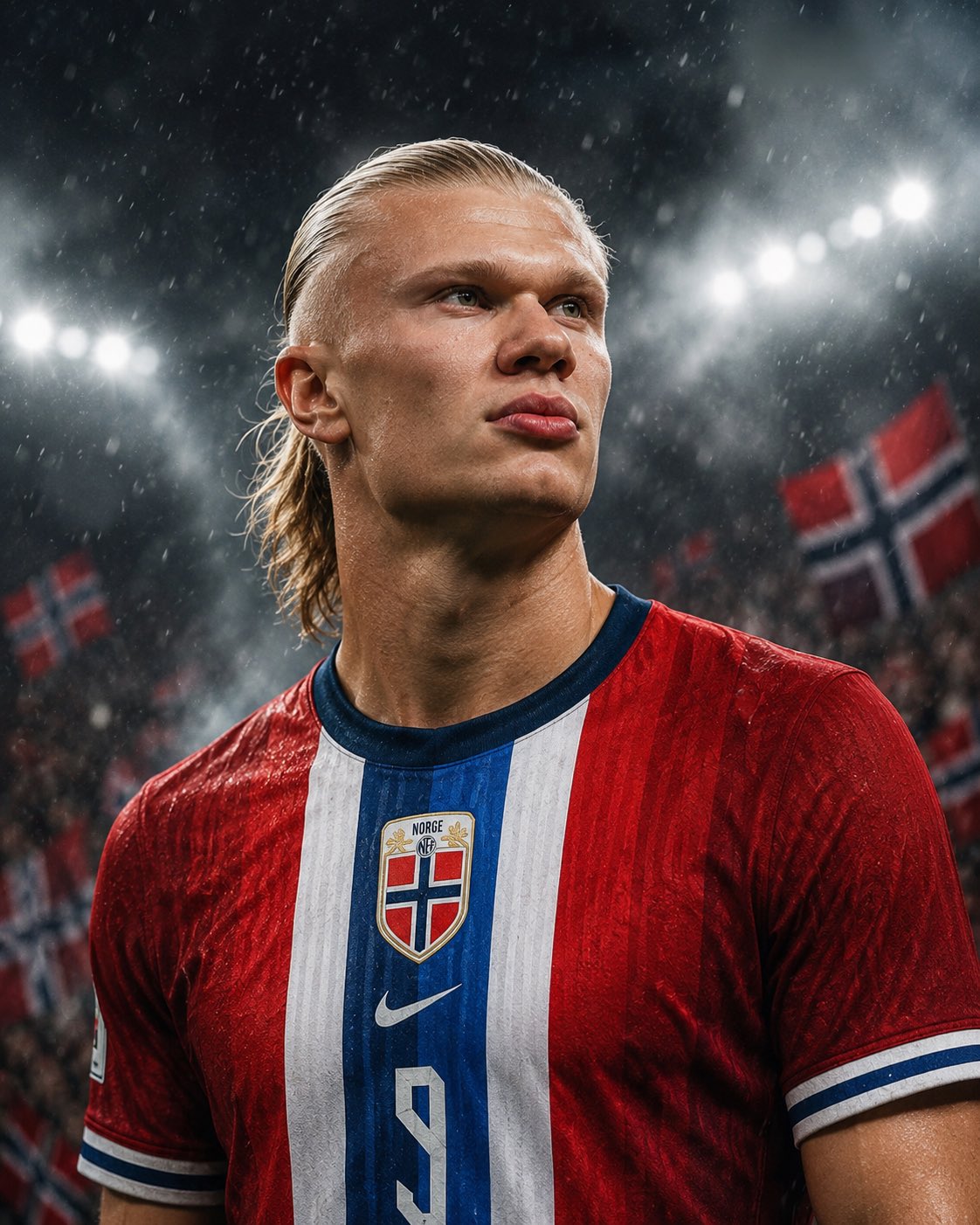 传奇国家队球员电影感超写实肖像海报 / Hyperrealistic Cinematic World Cup Sports Portrait，人像与摄影，人像、电影感、海报，案例输出图 2