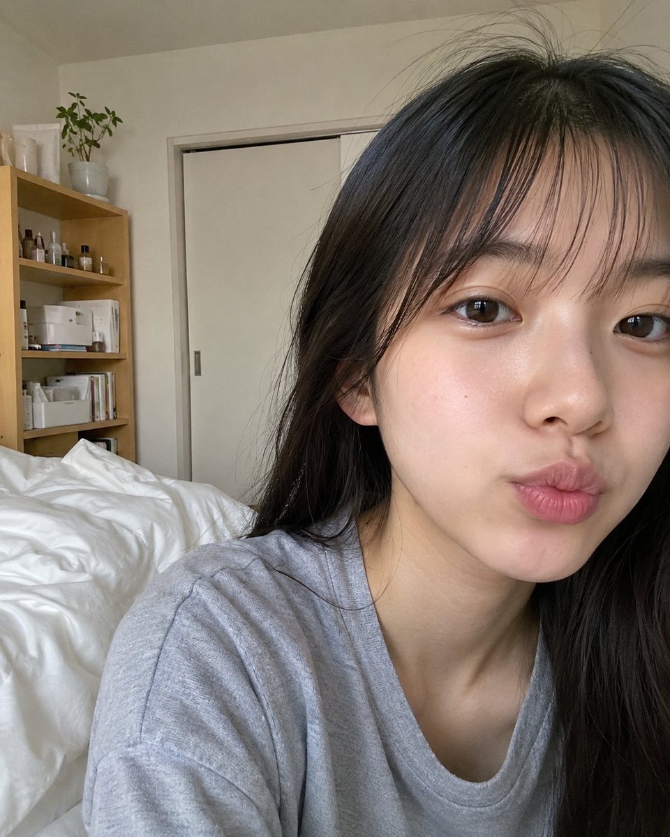 22岁日本女性卧室晨间清纯生活感自拍 / Japanese Woman Bedroom Morning Selfie Lifestyle,人像与摄影,人像、产品图、品牌,案例输出图 1