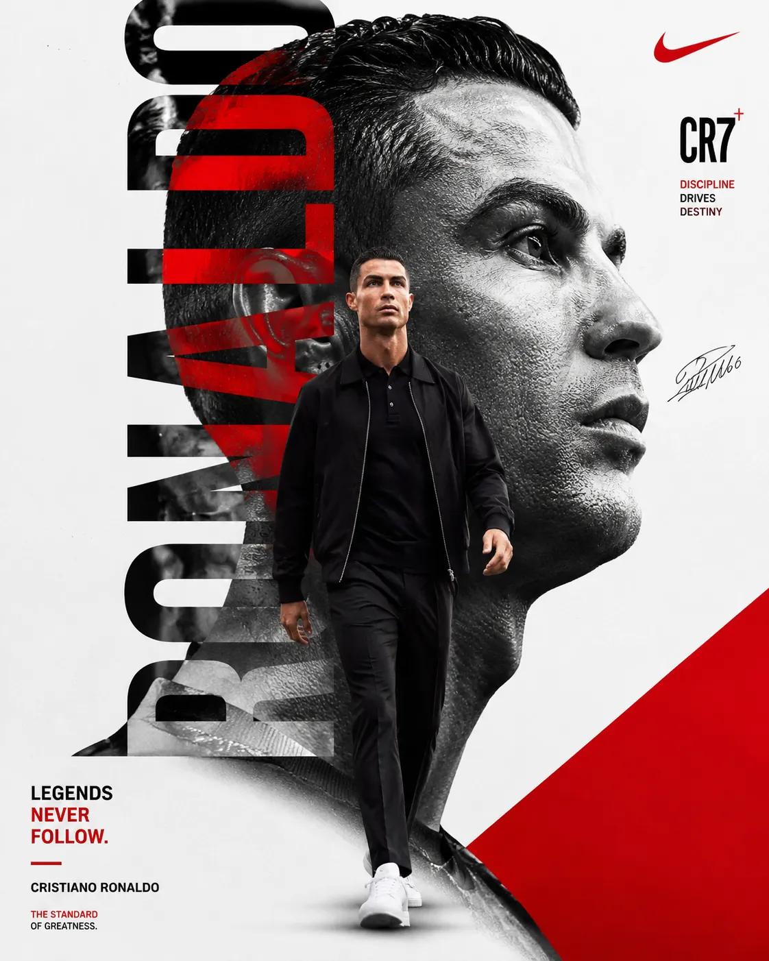 极简主义全黑服饰运动海报设计 / Ultra Premium Minimalist Sports Poster Man In Black,人像与摄影,人像、电影感、时尚,案例输出图 1