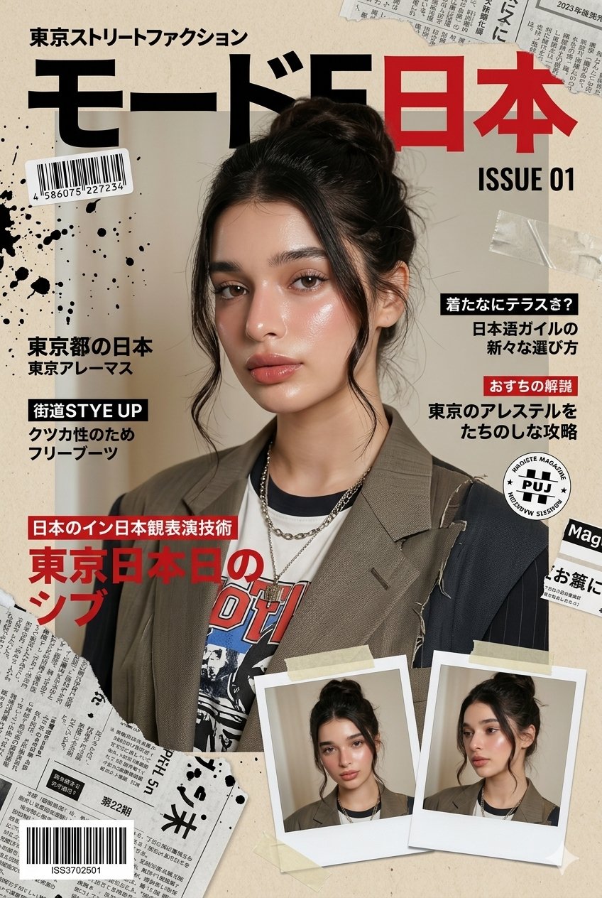 8K超电影感日本时尚杂志封面 / 8k Ultra Cinematic Japanese Fashion Cover,人像与摄影,人像、电影感、时尚,案例输出图 1