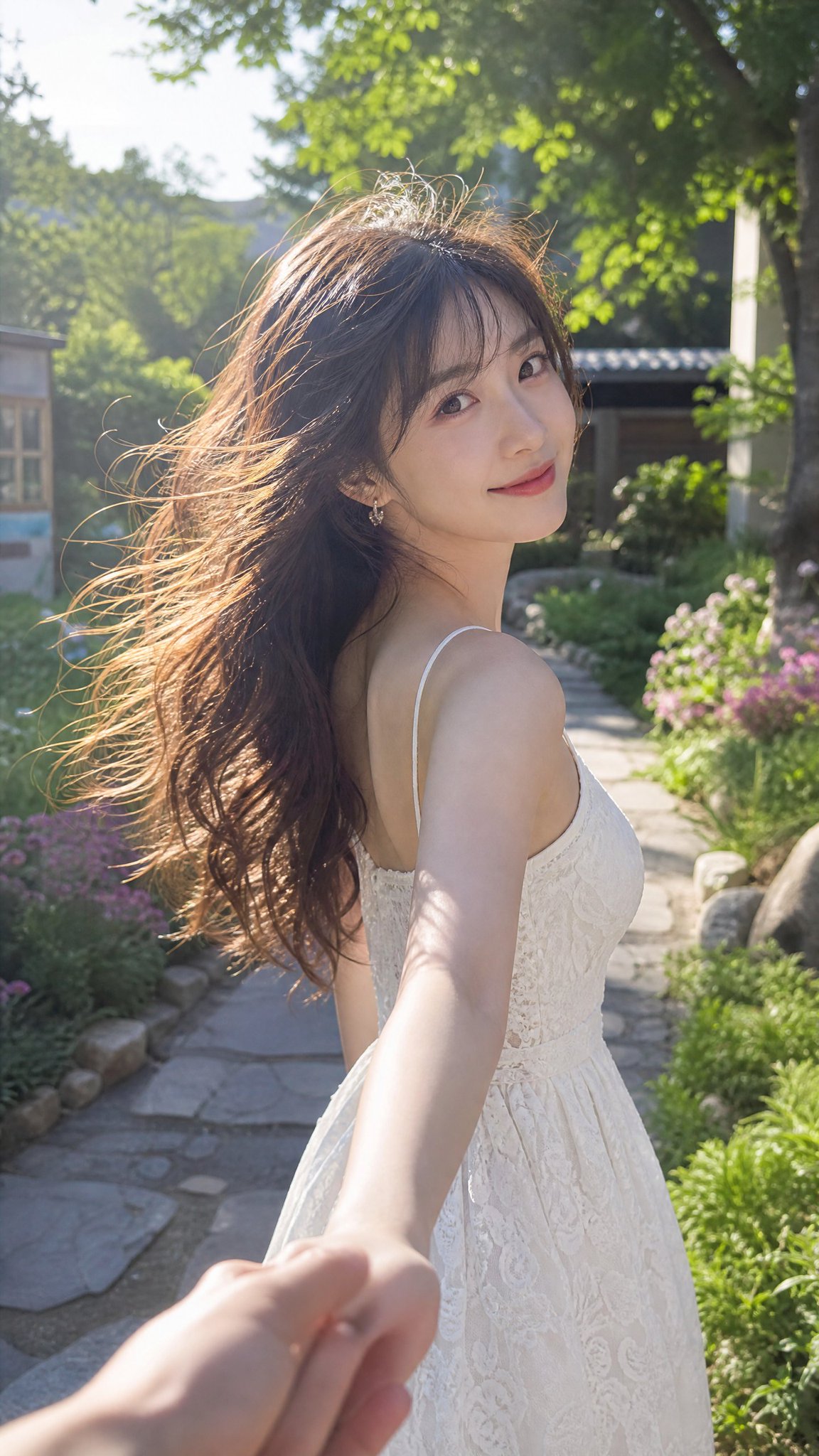 高度写实夏日电影感人像第一人称抓拍 / Highly Realistic Summer Cinematic Portrait Pov，角色设计，人像、电影感、角色，案例输出图 1