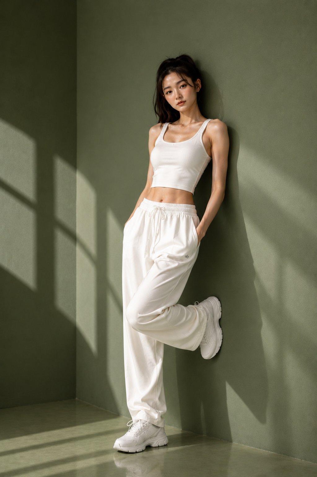 极简奢华运动风东亚女性时尚写真 / Minimalist Luxury Athleisure Fashion Editorial East Asian Woman，人像与摄影，人像、时尚、极简，案例输出图 2