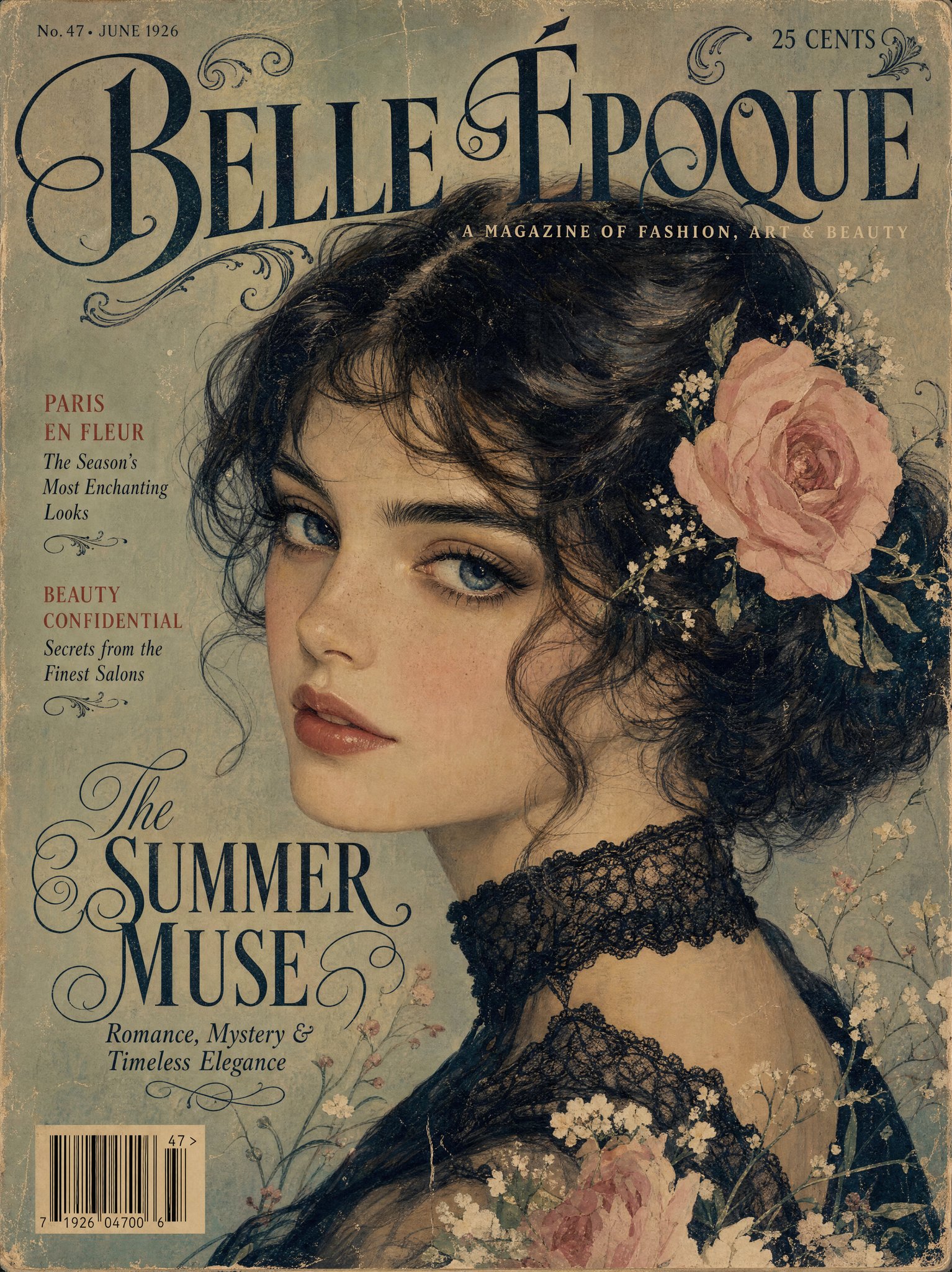 复古水粉时尚杂志封面插画 / Vintage Gouache Fashion Magazine Cover，人像与摄影，人像、时尚、插画，案例输出图 2