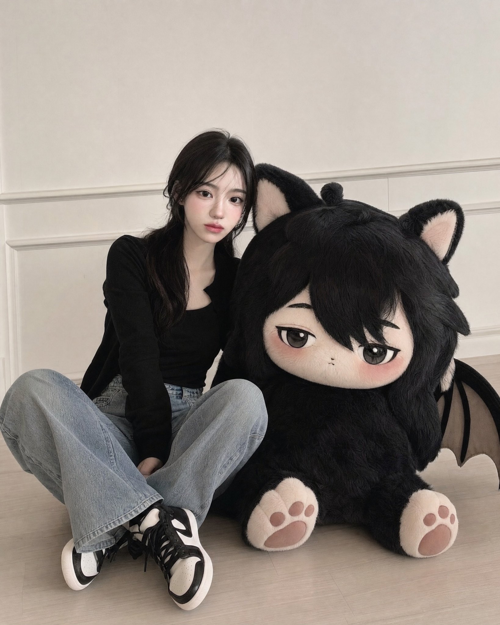 人物特质关联定制巨型毛绒公仔写真 / Custom Plush Companion Identity Reference Portrait，角色设计，人像、时尚、角色，案例输出图 2