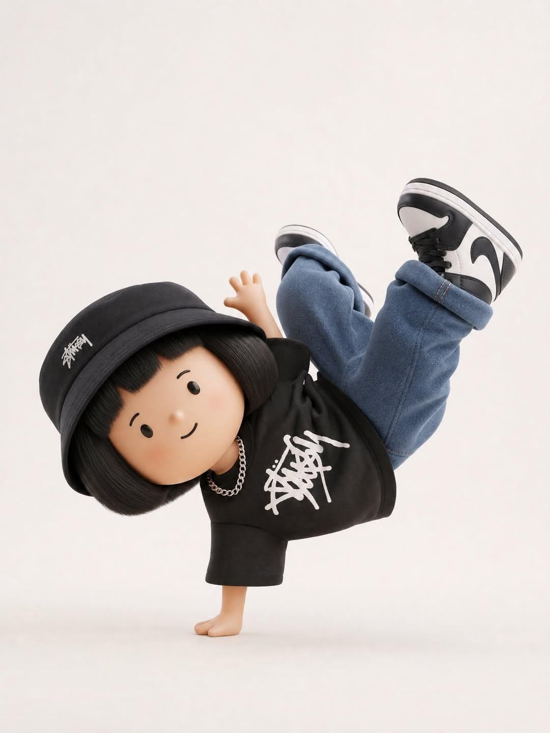 街头穿搭潮玩艺术玩偶 / Designer Art Toy Streetwear Ootd Figurine，角色设计，角色、角色设计，案例输出图 2