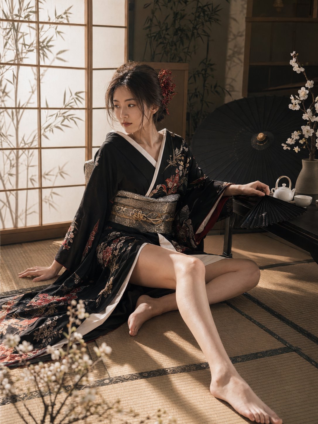黑道千金高级和风写真 / Yakuza Heiress High End Japanese Style Photoshoot,角色设计,人像、时尚、海报,案例输出图 1