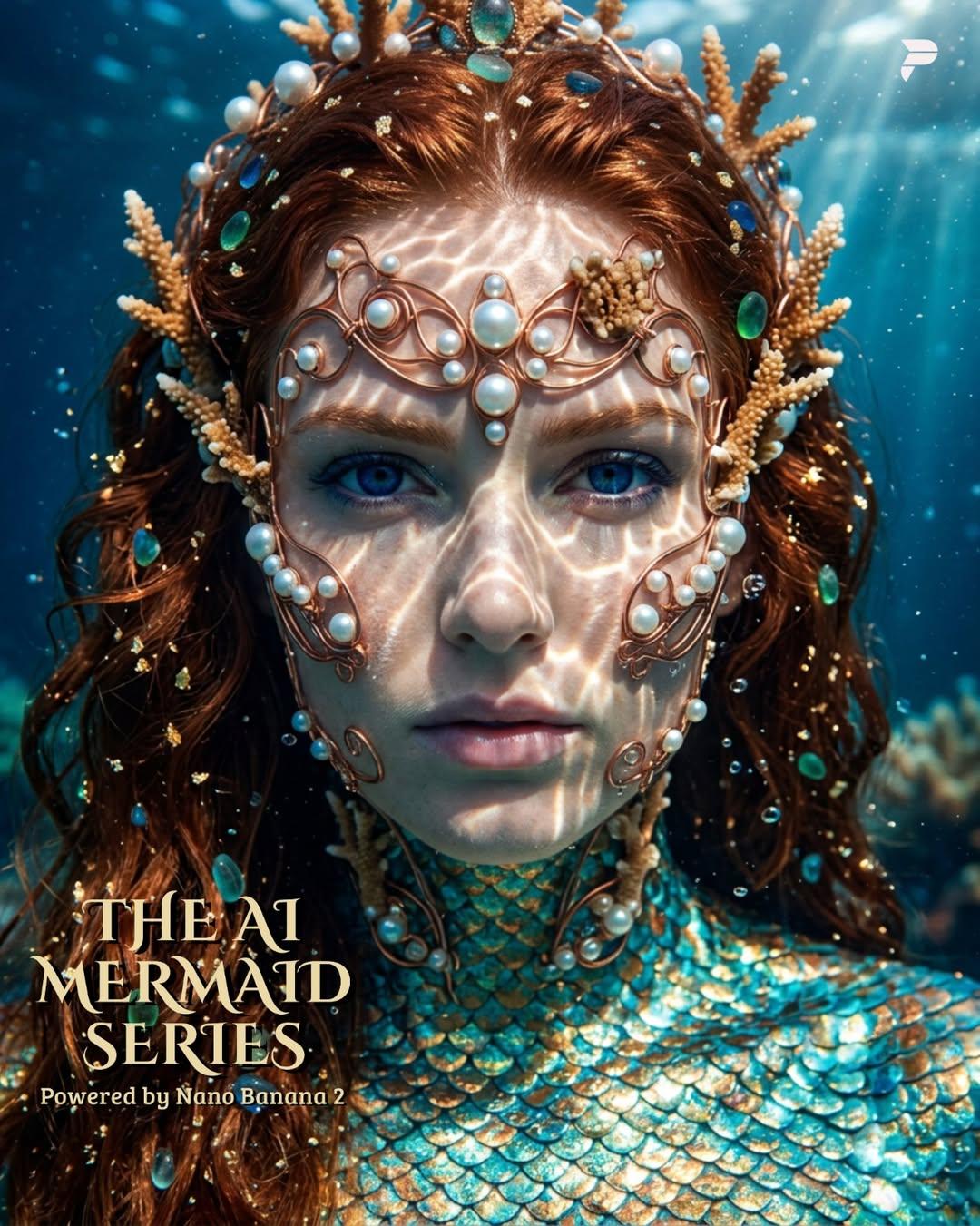 超写实电影感人鱼女王特写 / Hyper Realistic Cinematic Mermaid Sovereign Portrait,人像与摄影,人像、电影感、人像与摄影,案例输出图 1