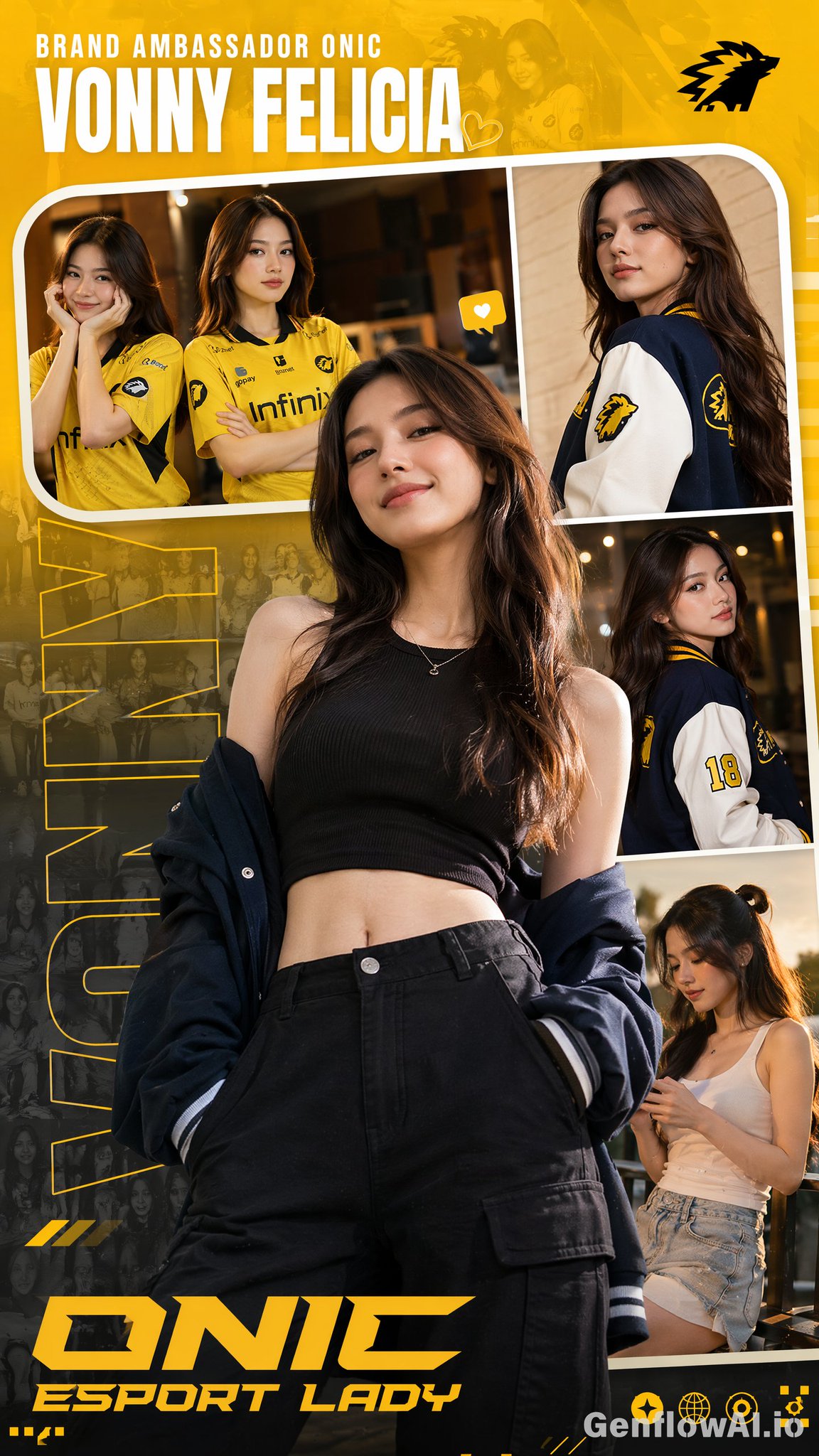 极简电竞风网红博主拼接海报设计 / Ultra Premium Influencer Collage Poster Design,人像与摄影,人像、时尚、海报,案例输出图 1